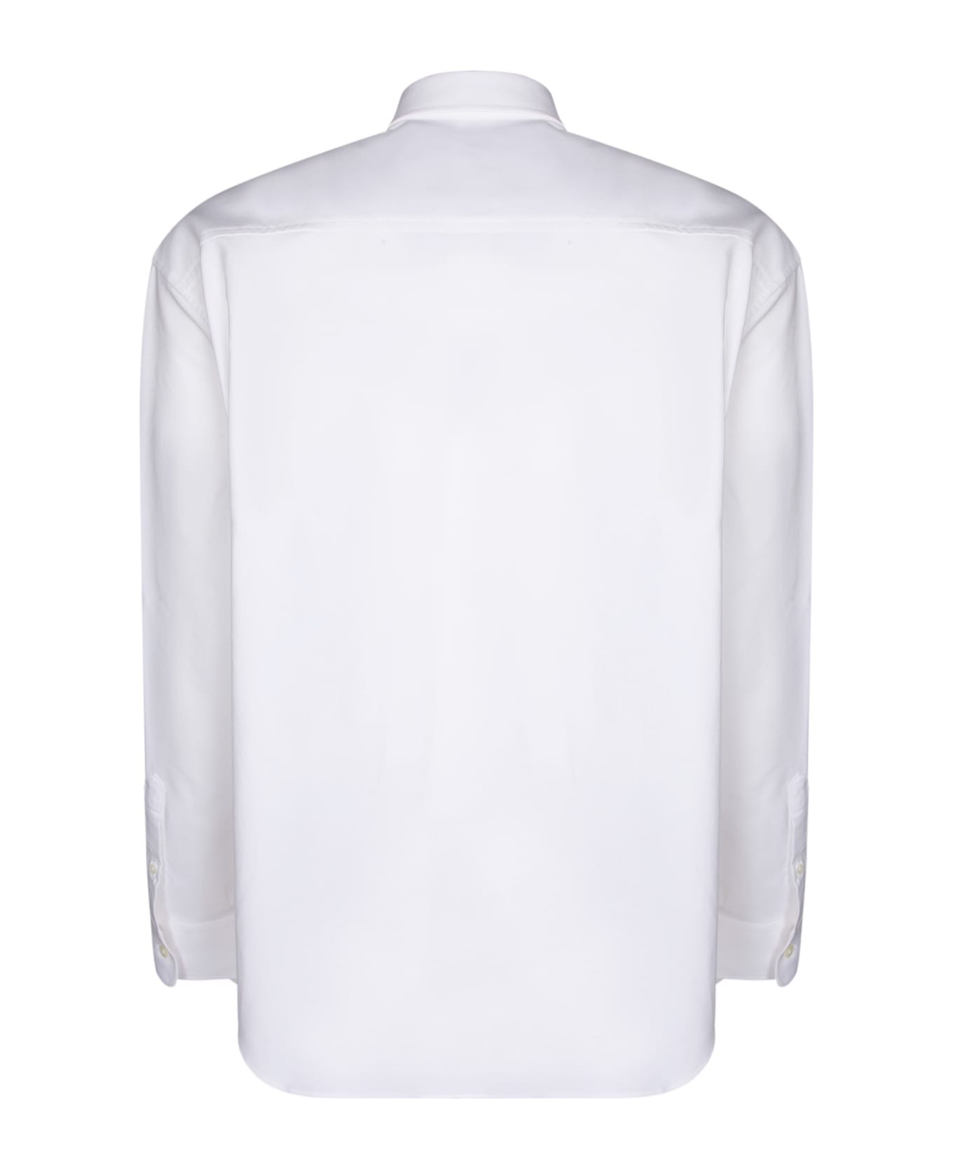 Ami Alexandre Mattiussi Ami Paris White Shirt With Red Logo - White