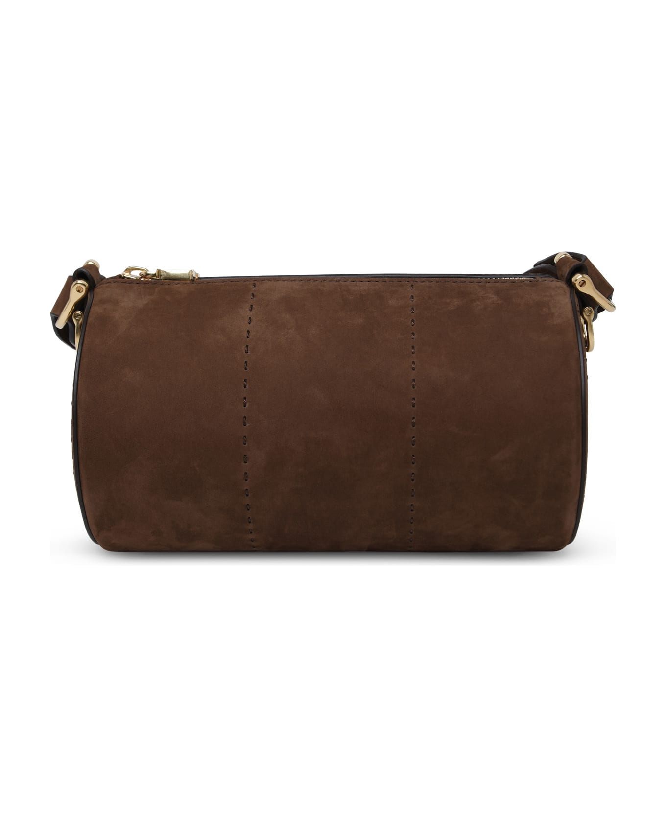 Max Mara Small 'nabukrolls' Bag In Nubuck Leather - Brown