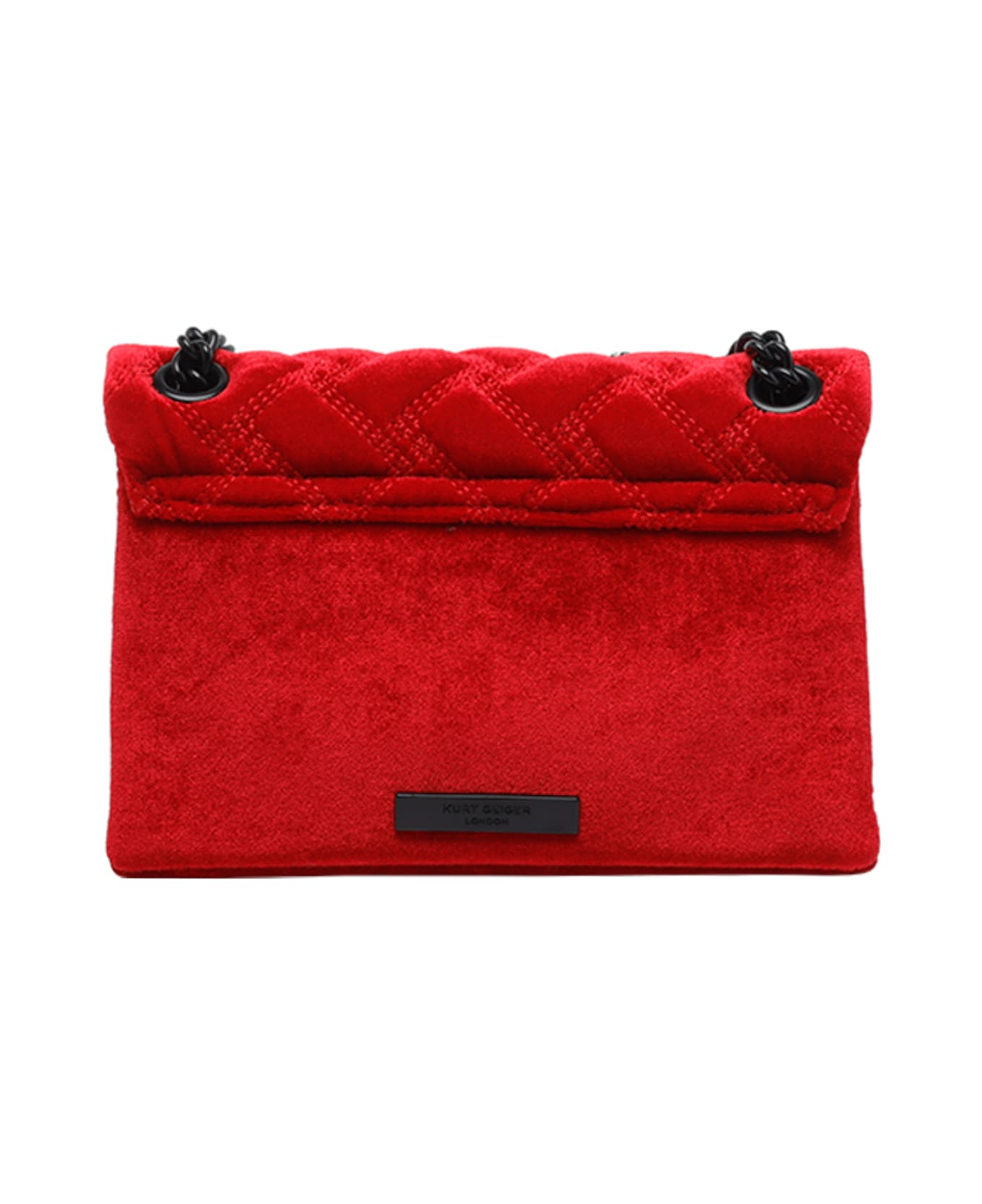 Kurt Geiger Mini Kensington Velvet Crossbody Bag - Red