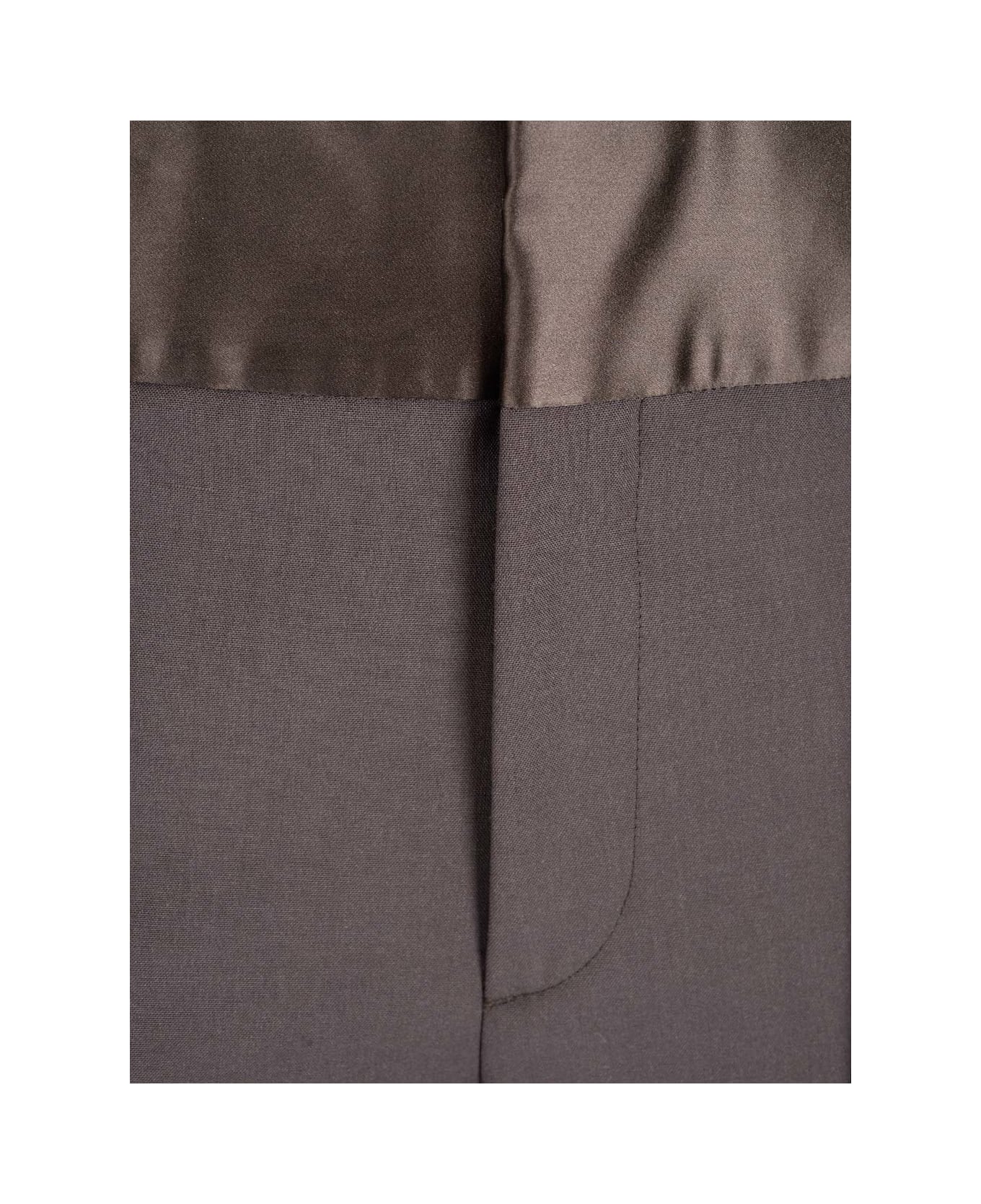 Valentino Garavani Trousers With Satin Inserts - Brown