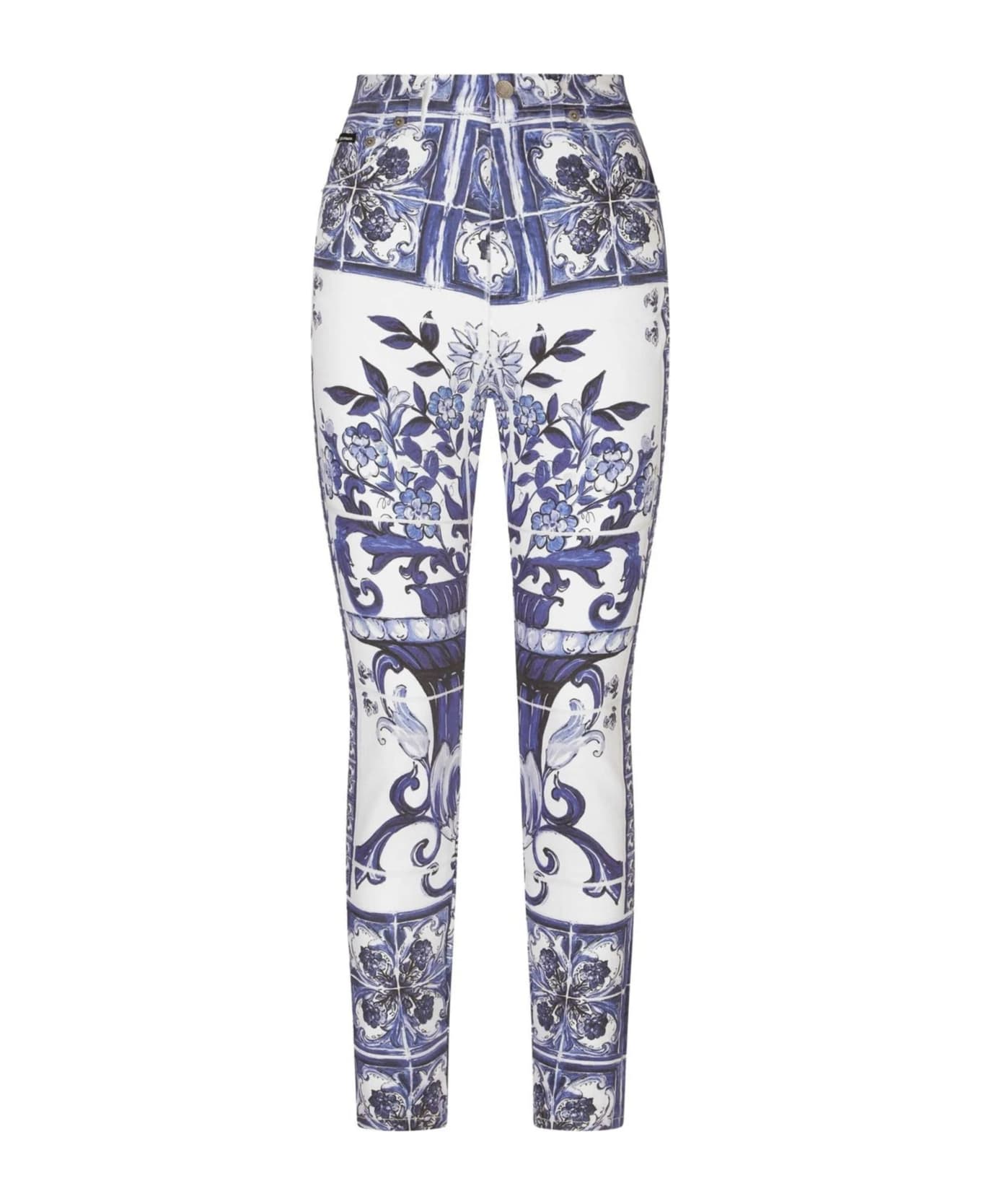 Dolce & Gabbana Pantaloni 5 Tasche St Maiolica - Blu レギンス