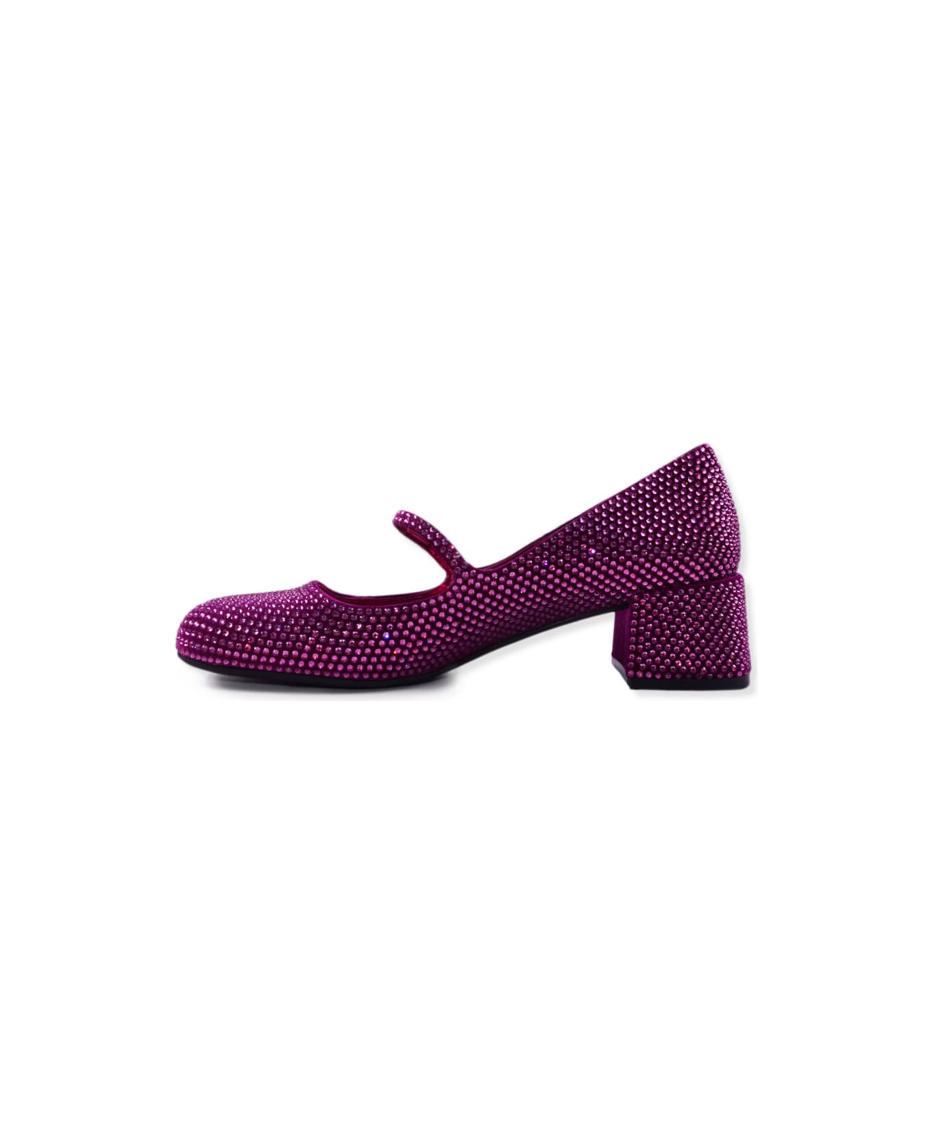 Jeffrey Campbell Shoe With Heel And Diamonds - Fuchsia