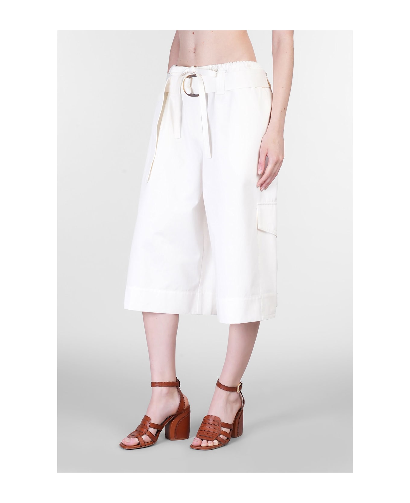 Zimmermann Shorts In White Cotton - white