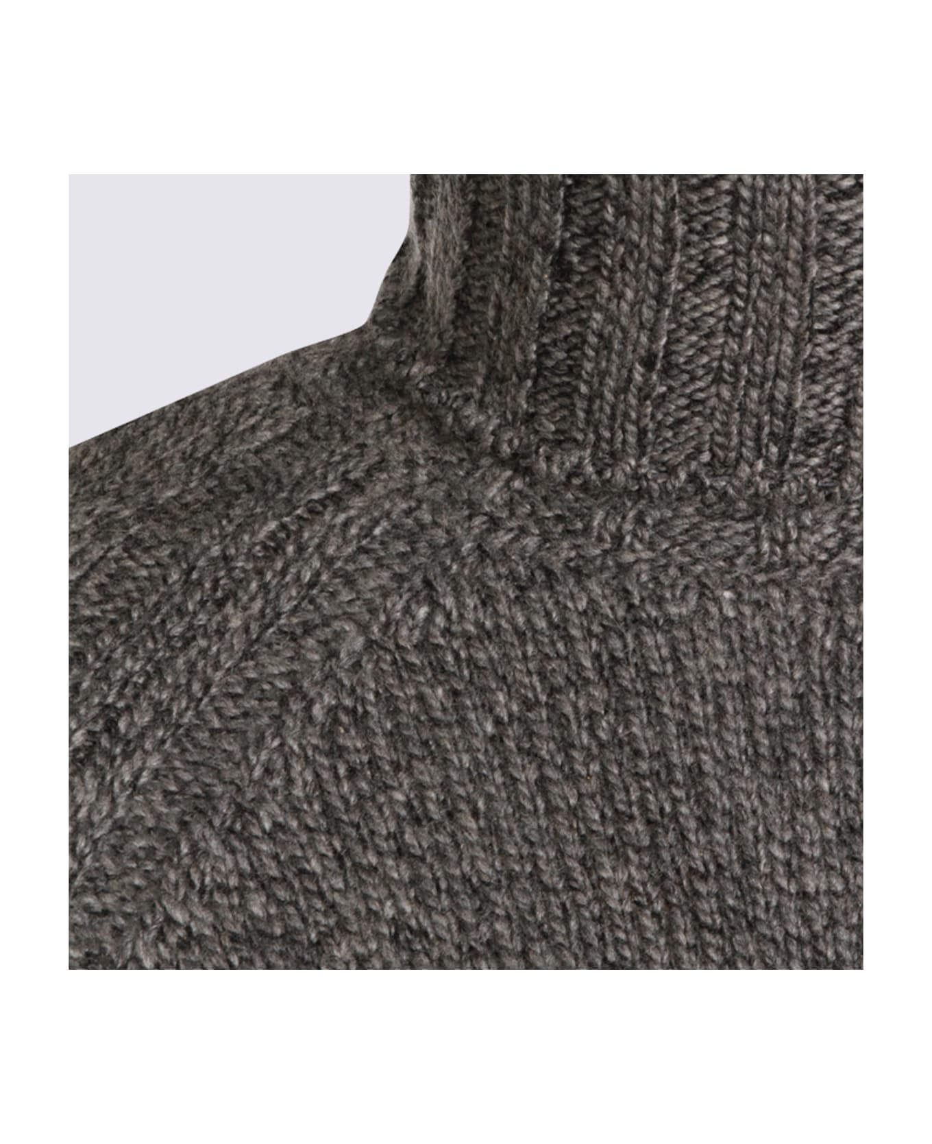 Zegna Dark Grey Cashmere Knitwear - Grey
