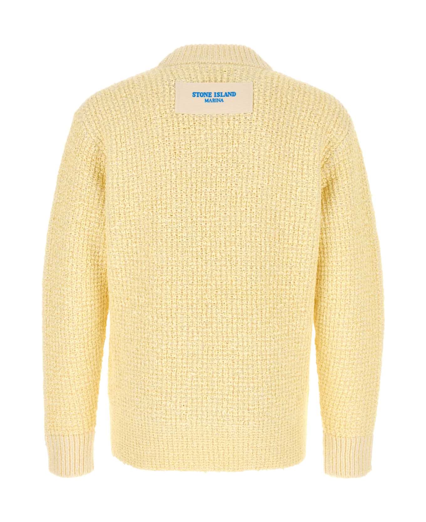 Stone Island Yellow Bouclã© Sweater - BUTTER ニットウェア