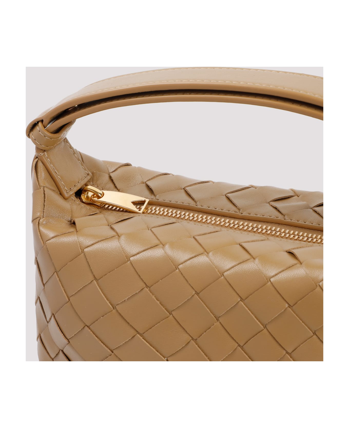 Bottega Veneta Leather Candy Wallace Bag - Dark Praline