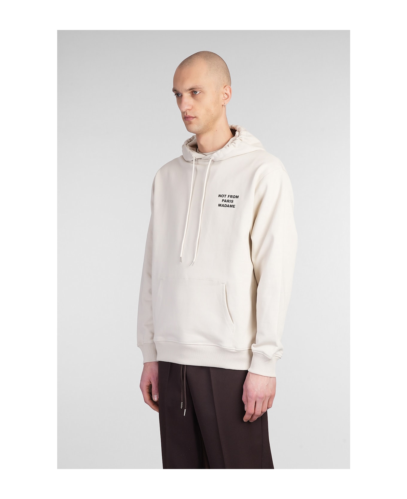 Drôle de Monsieur Sweatshirt In Beige Cotton - beige