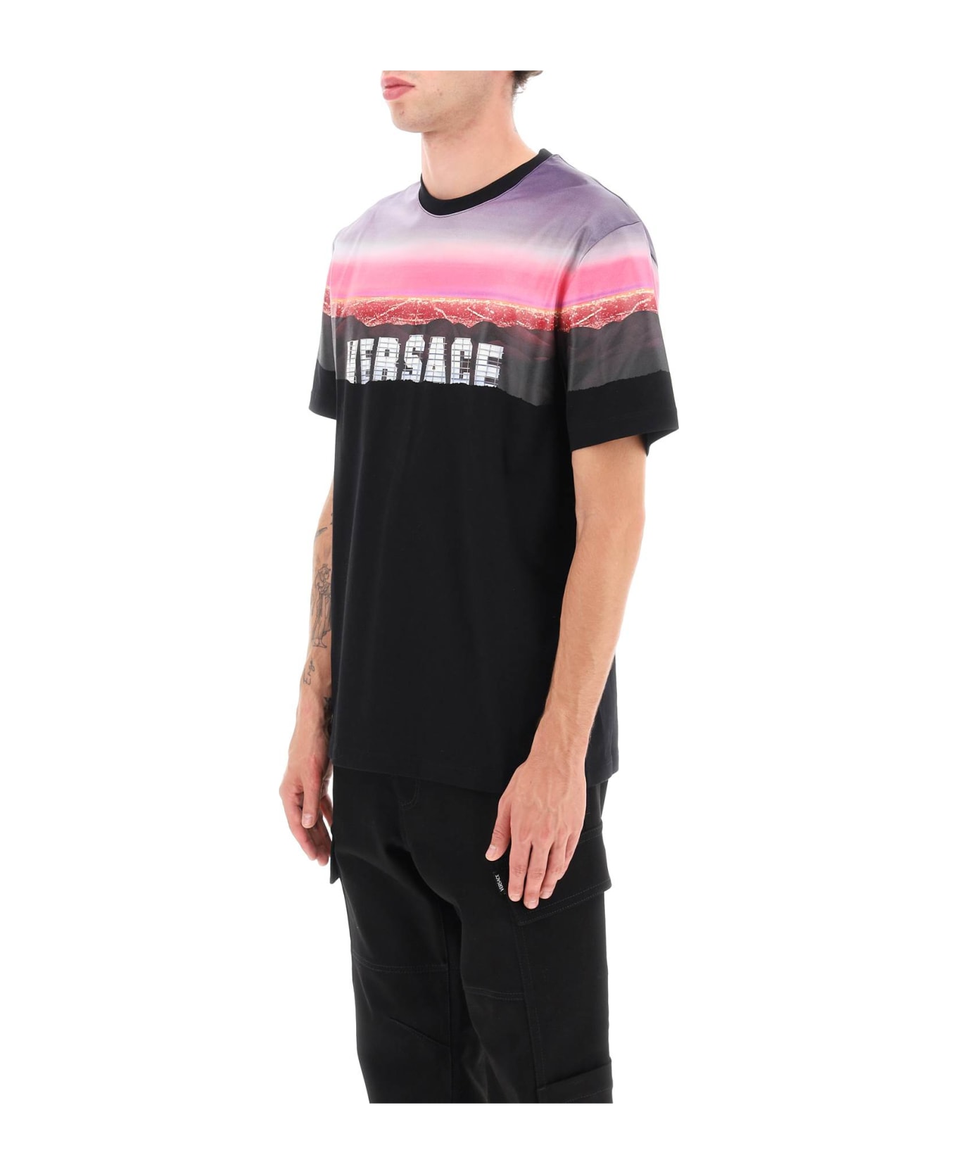 Versace 'versace Hills' T-shirt - black シャツ