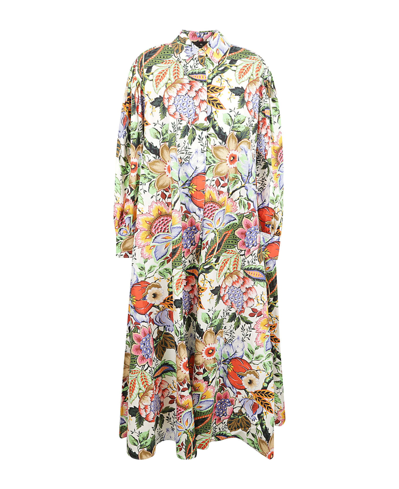 Etro All-over Floral Printed Shirt Dress - White