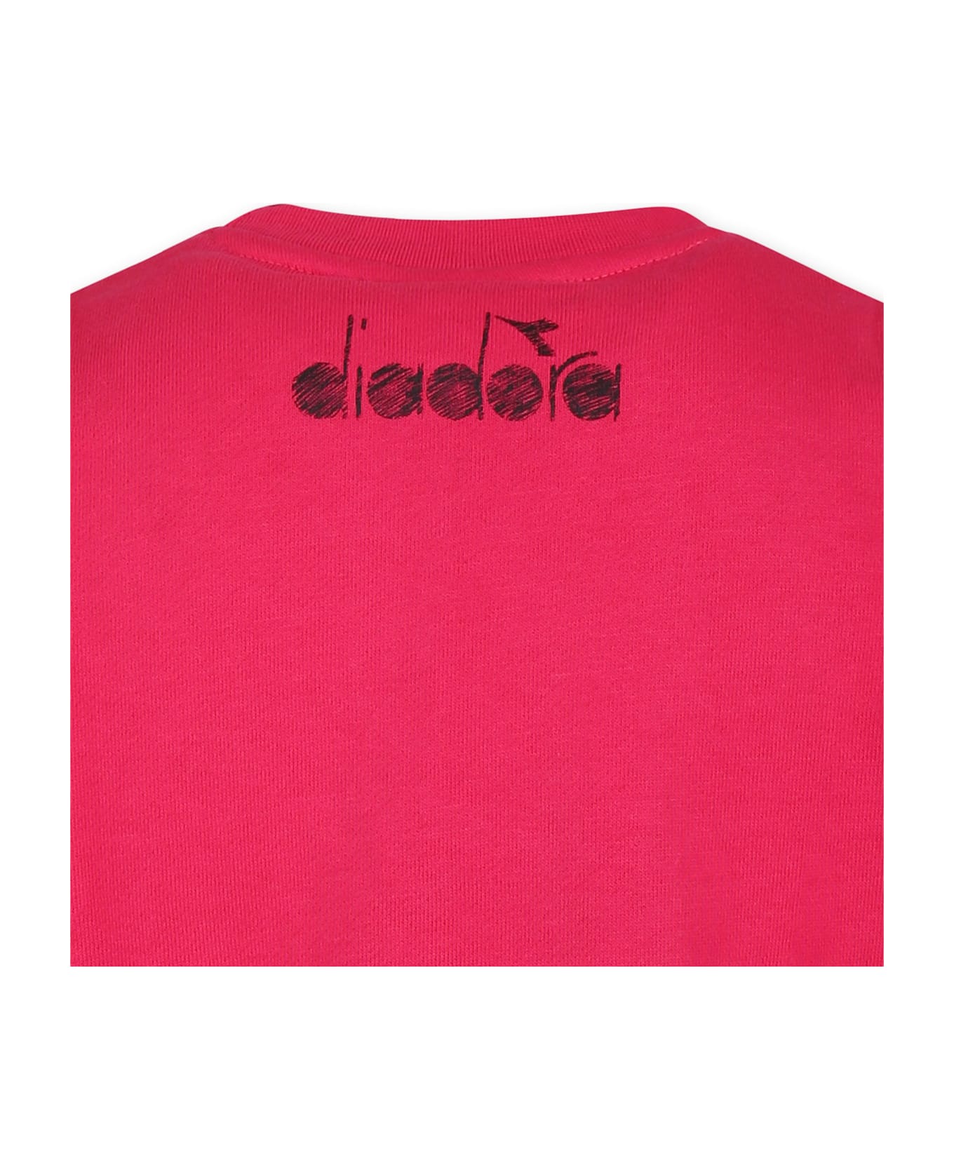 Diadora Fuchsia Sweatshirt For Girl With Logo - Fuchsia