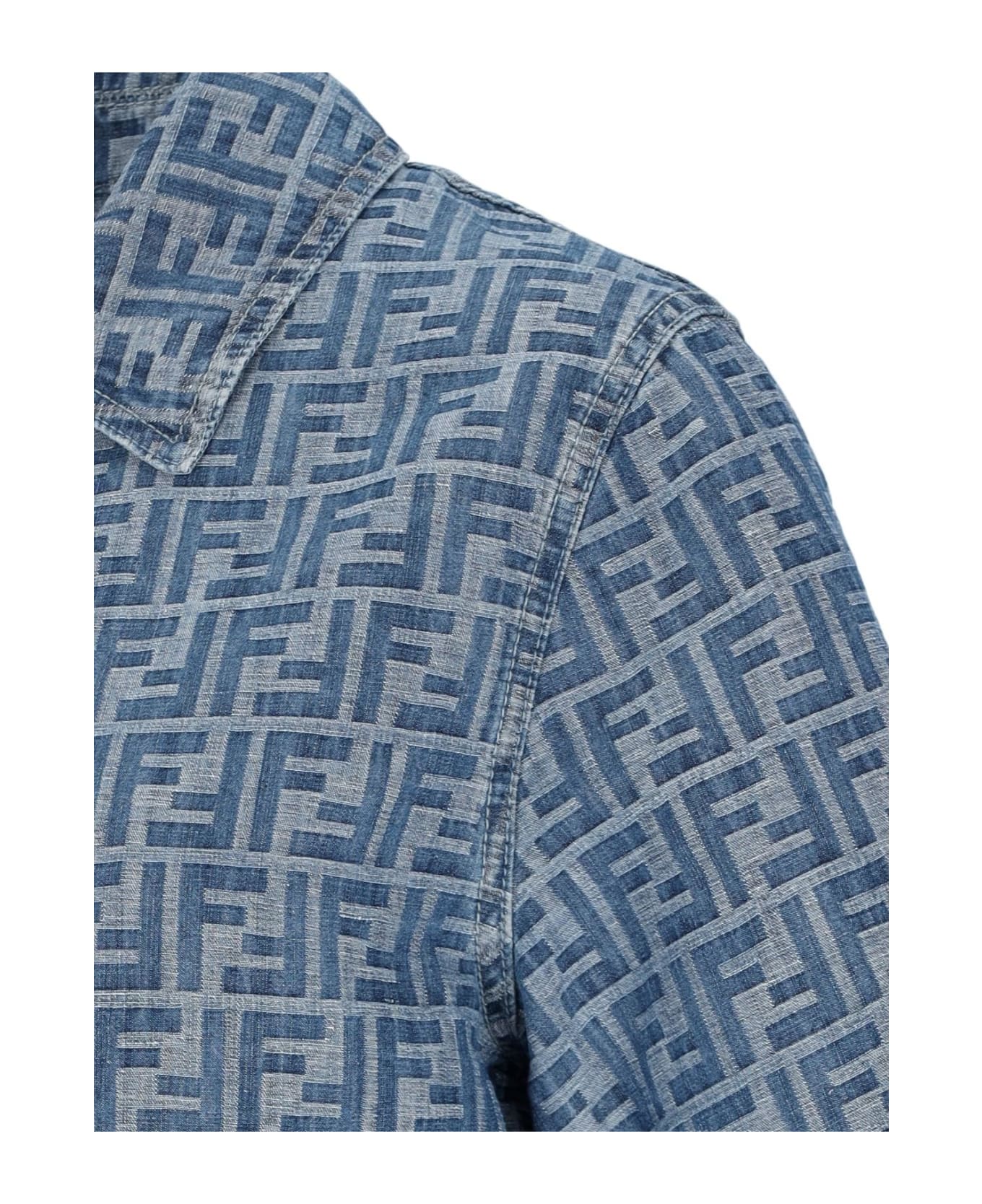 Fendi 'ff' Chambray Denim Crop Zip Jacket | italist, ALWAYS