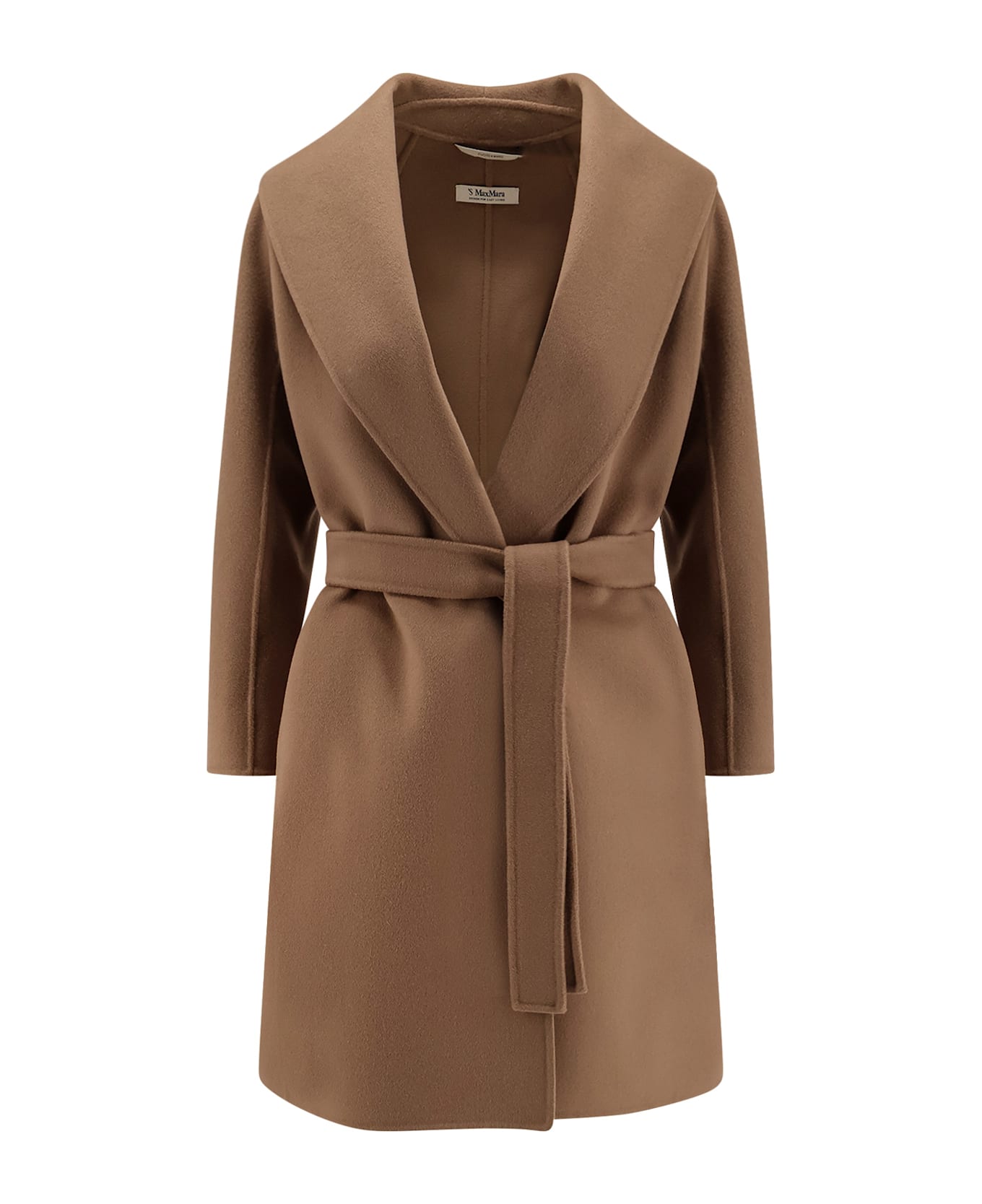 
S Max Mara Messi Virgin Wool Coat - Camel