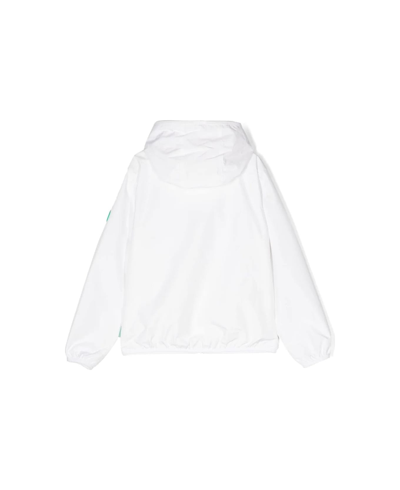 Save the Duck Hooded Windbreaker Jacket In White - White コート＆ジャケット