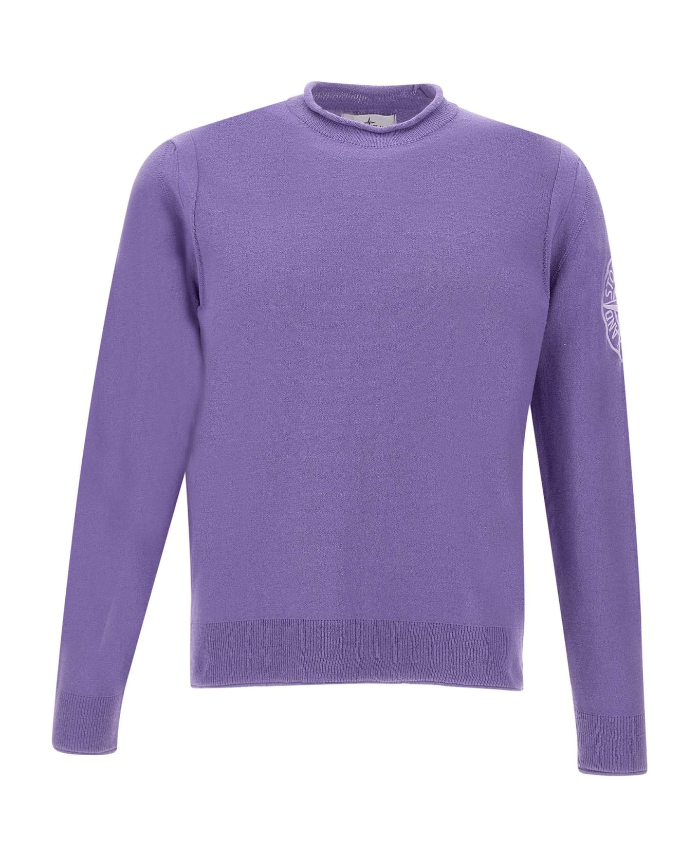 Stone Island Organic Cotton Sweater - LILAC ニットウェア