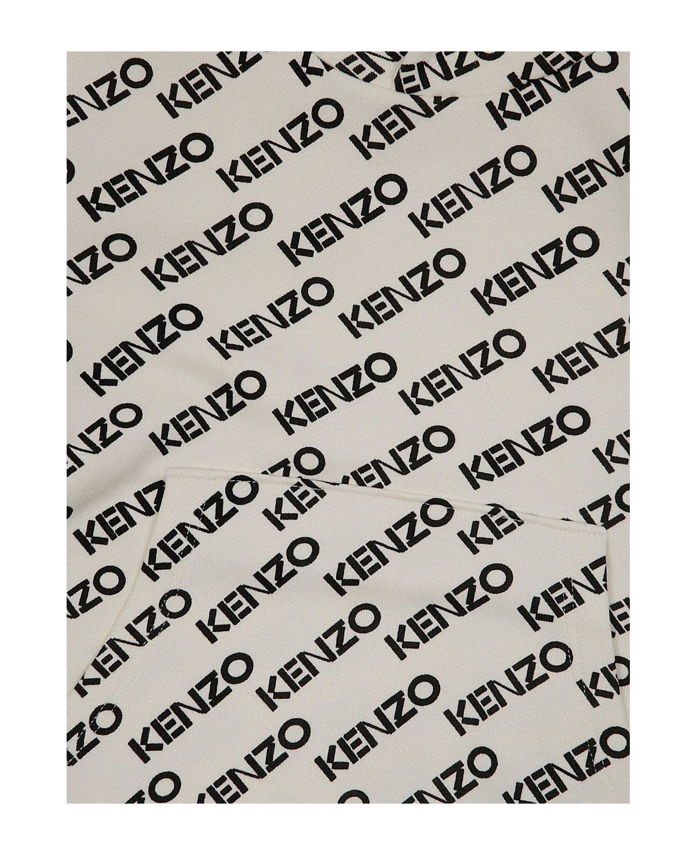 Kenzo All-over Printed Hoodie - KENZO AVORIO