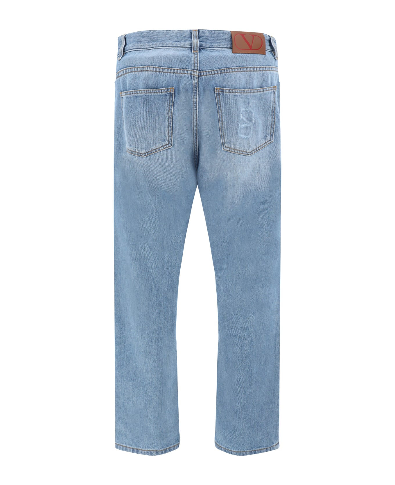 Valentino Cotton Denim Jeans - Denim Blu Lav Chiaro