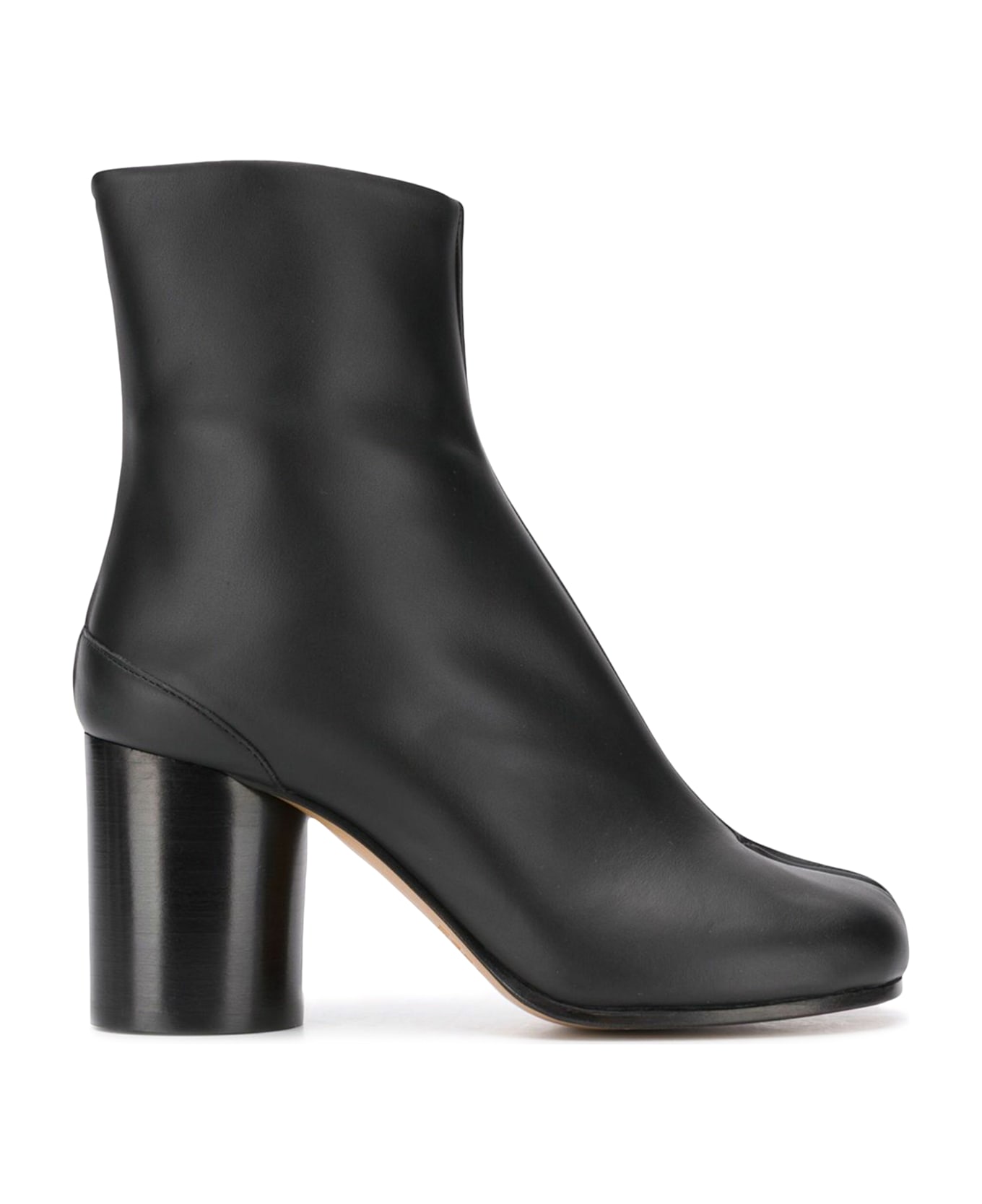 Maison Margiela Tabi 80mm Leather Ankle Boots - Black