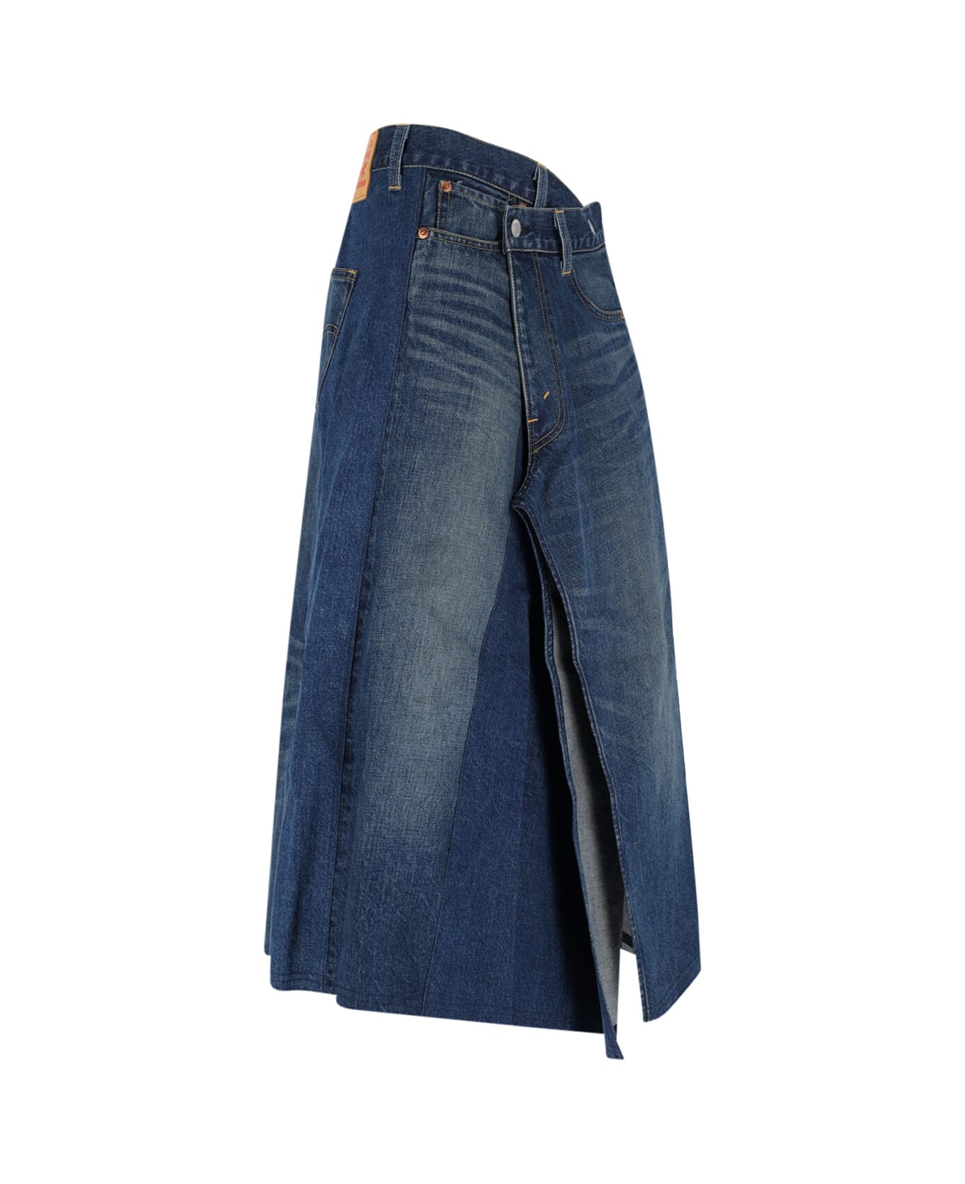 Junya Watanabe X Levi
s Strauss Denim Logo Midi Skirt - Blue