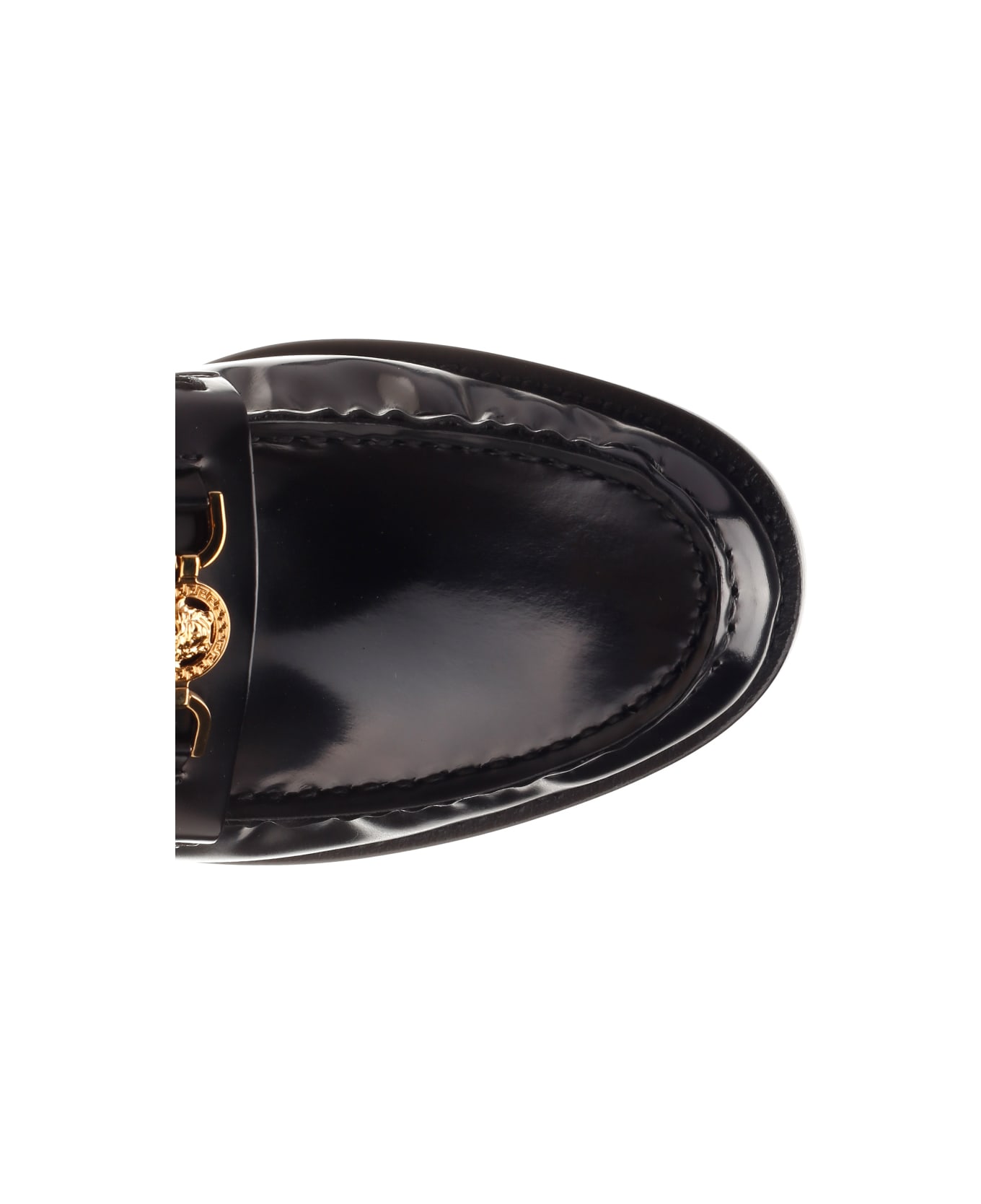 Versace Medusa Logo Loafer - V Nero Oro Versace フラットシューズ