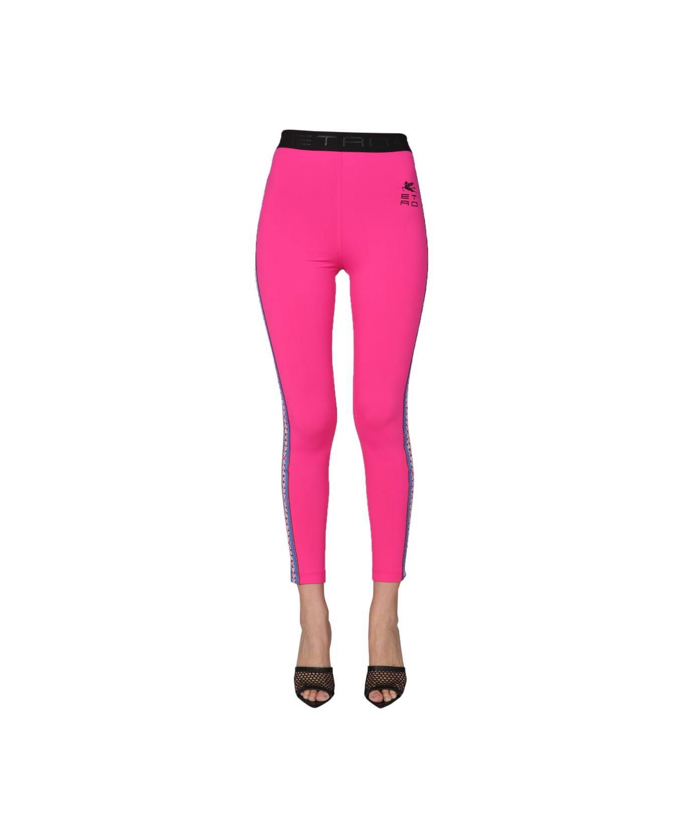 Etro Leggings With Logo - PINK