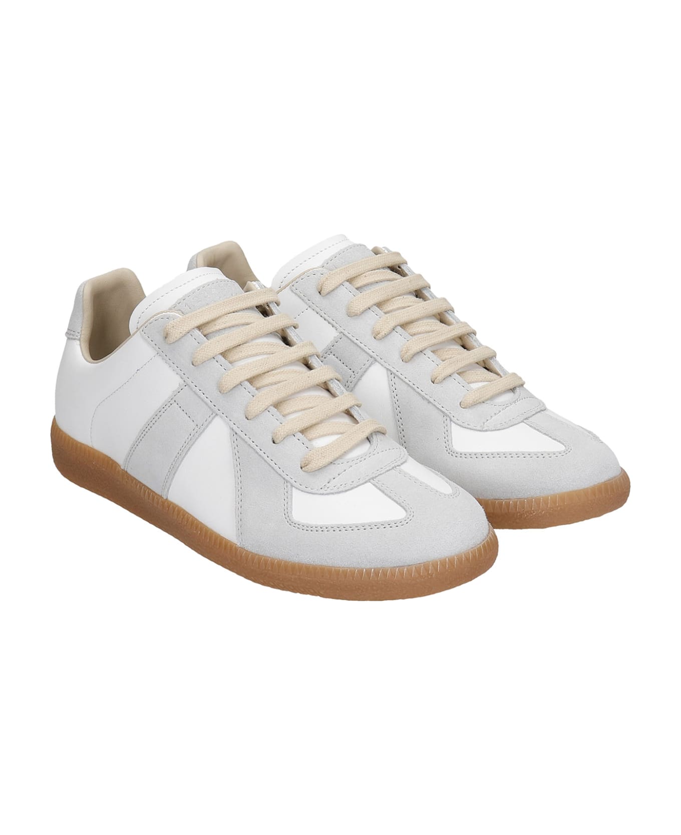 Maison Margiela Replica Sneakers In White Leather - white
