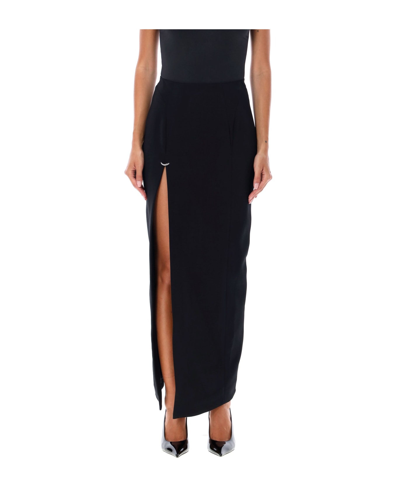 Mugler Longuette Skirt - BLACK