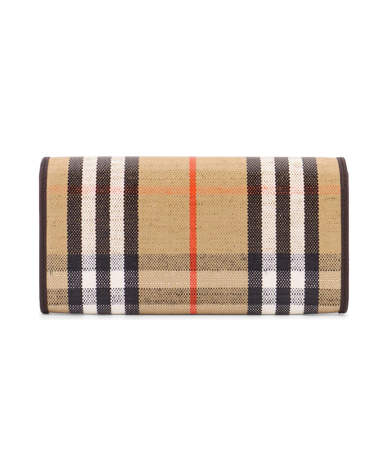 Burberry Coated Canvas Wallet With Burberry Check Motif - MULTICOLOUR