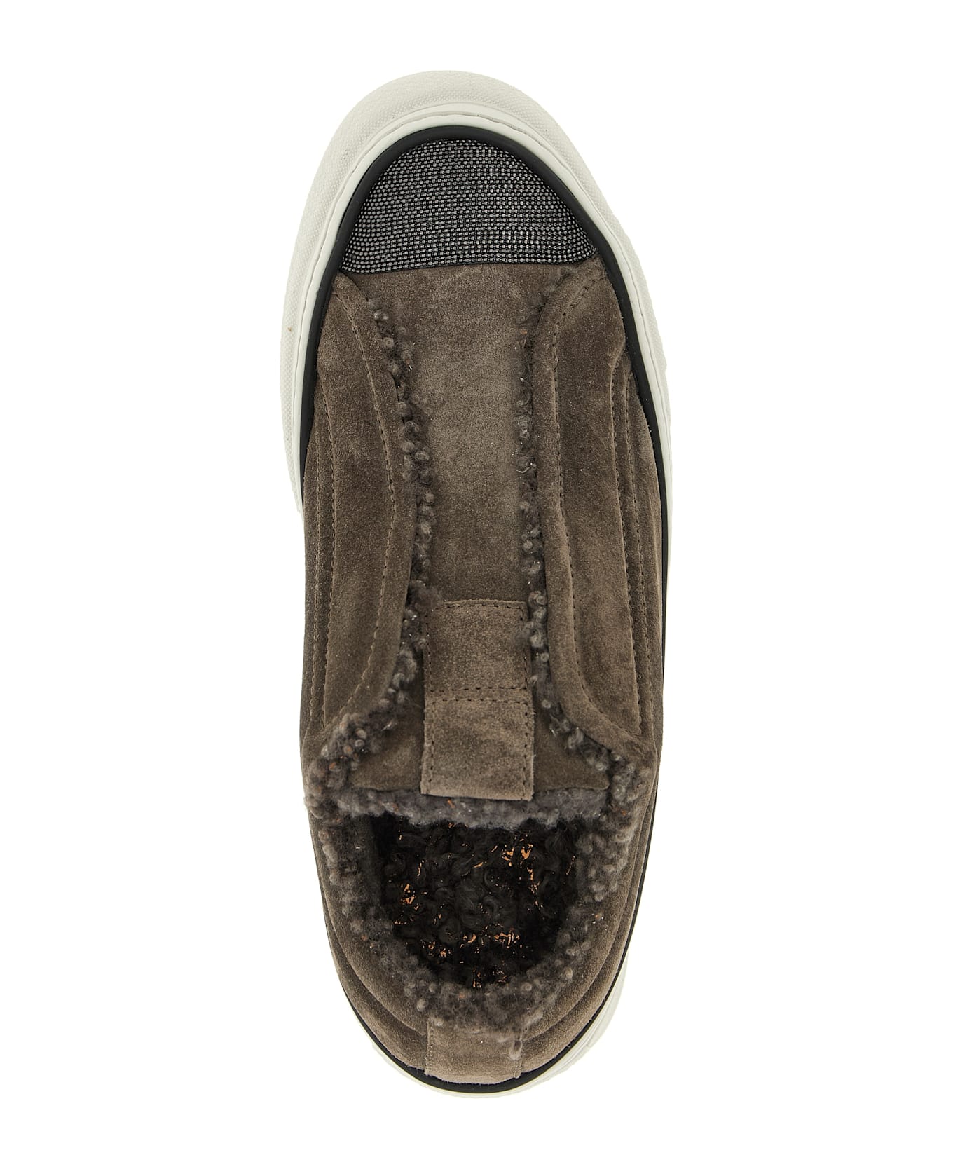 Brunello Cucinelli 
precious Toe
 Sneakers - Gray