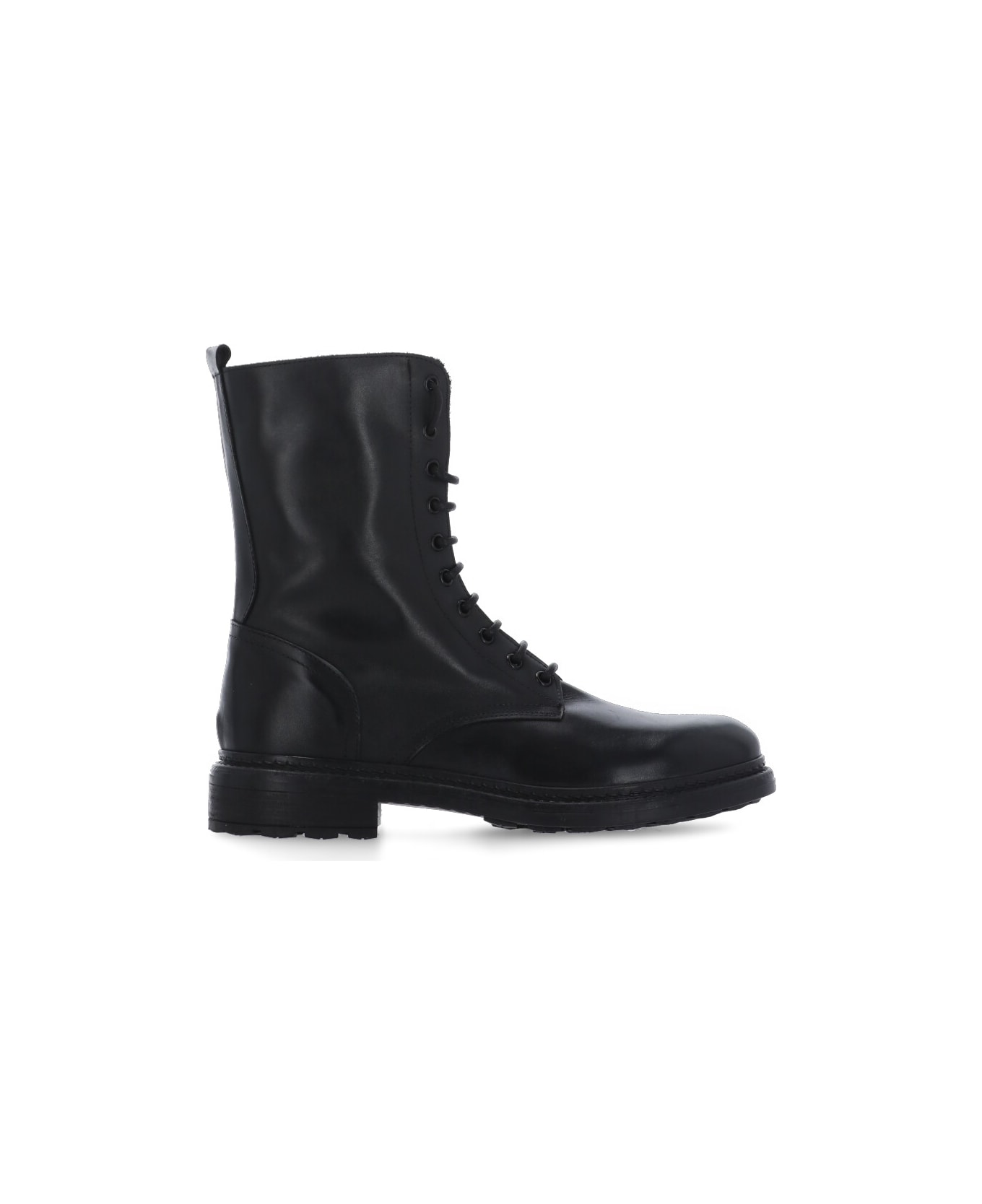 Julie Dee Smooth Leather Ankle Boots - Black
