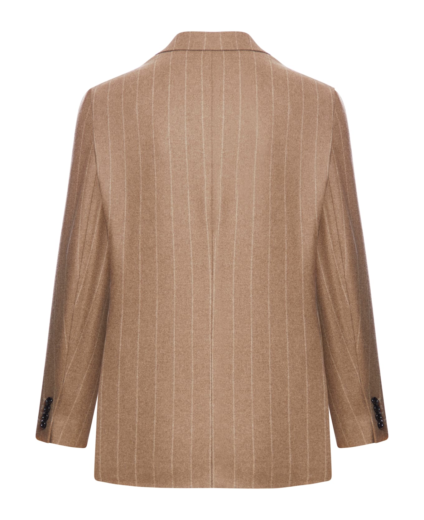 Lardini Cashmere Blazer With Pinstripe - Nude & Neutrals