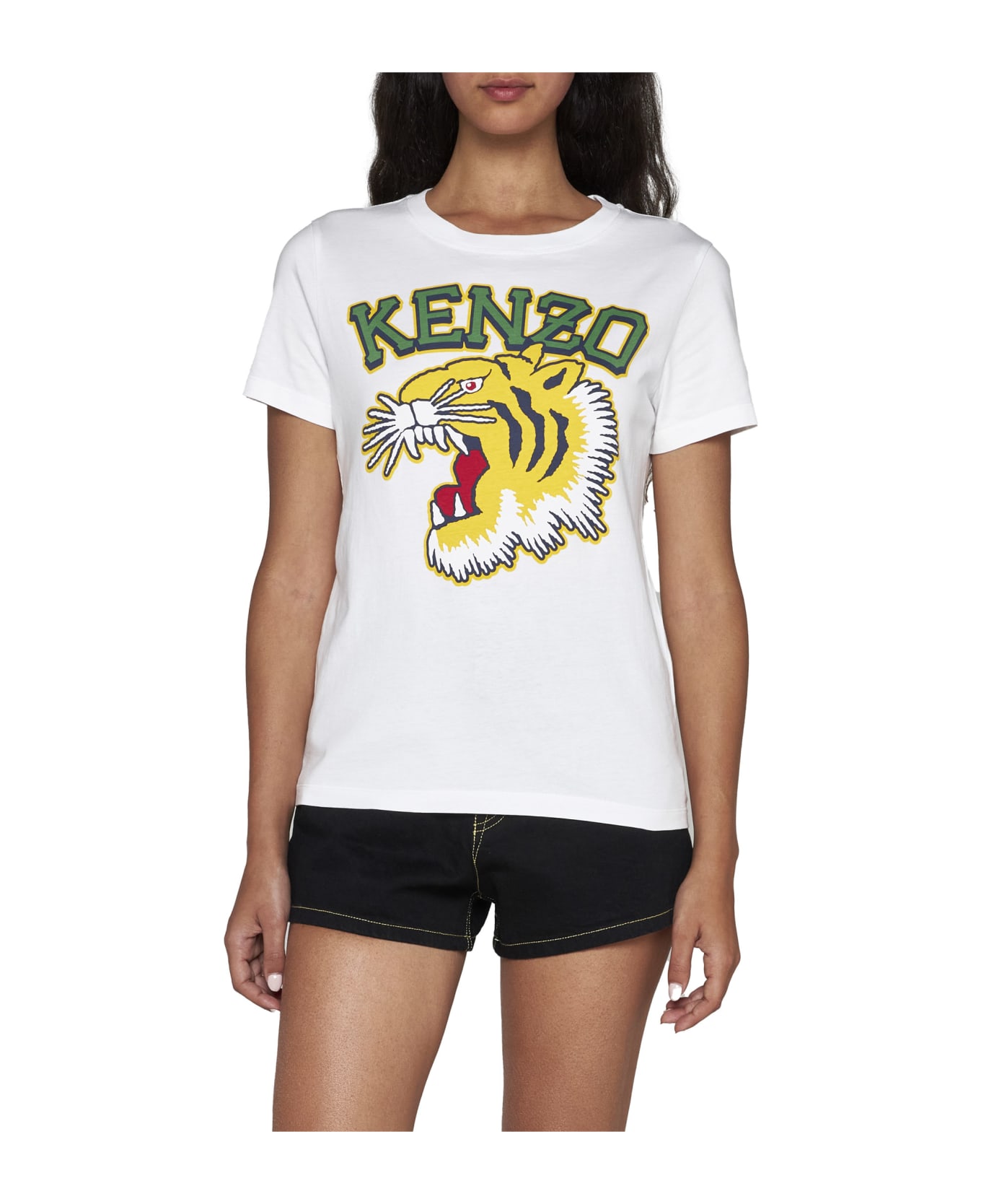 Kenzo Tiger Varsity Classic T-shirt - Blanc Casse