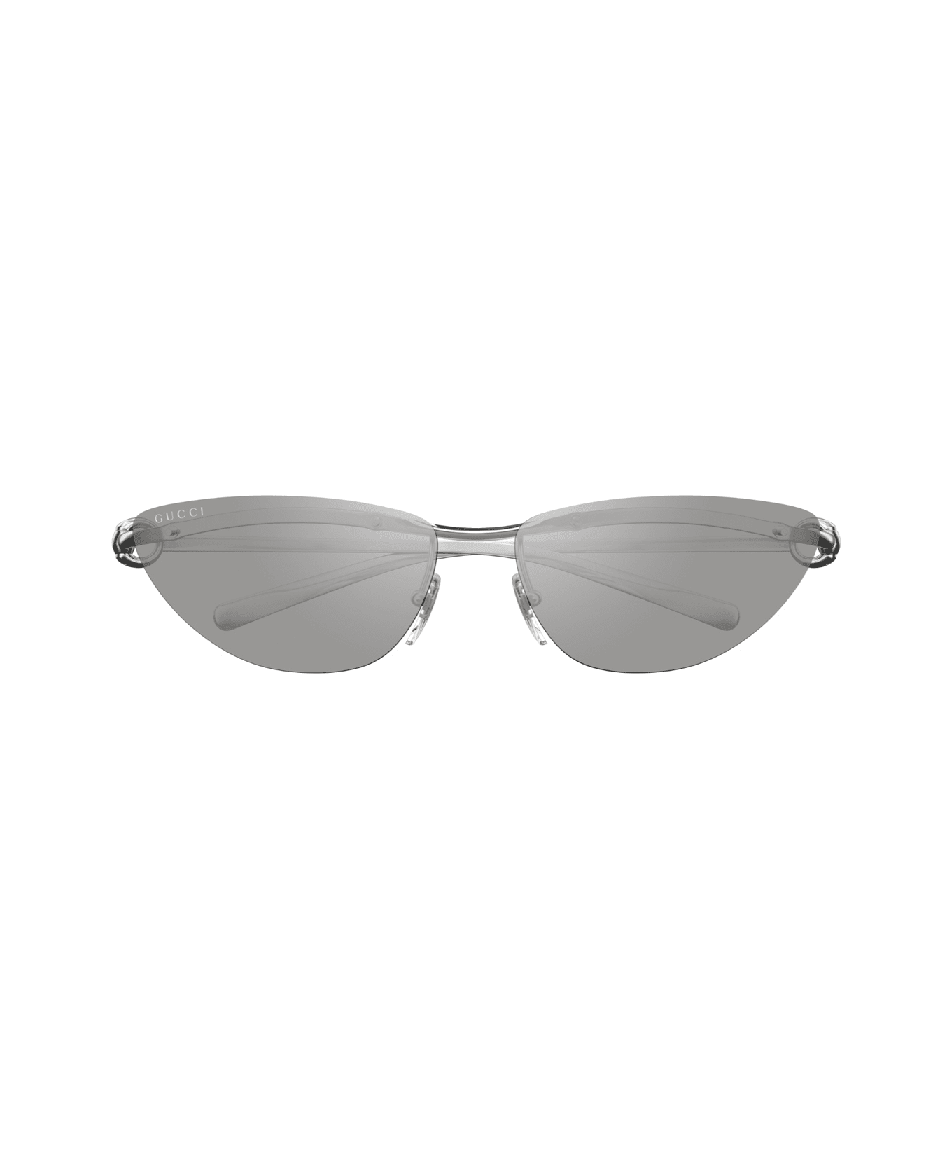 Gucci Eyewear Gucci Gg1701s Linea Horsebit 002 Silver Grey Sunglasses - Argento