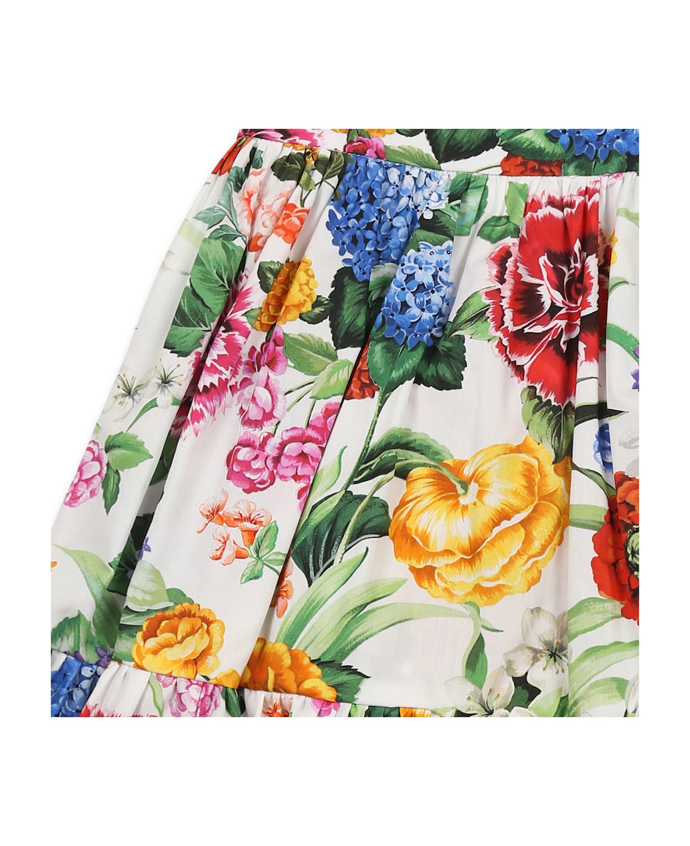 Dolce & Gabbana Multicolor Skirt For Baby Girl With Floral Print - Multicolor