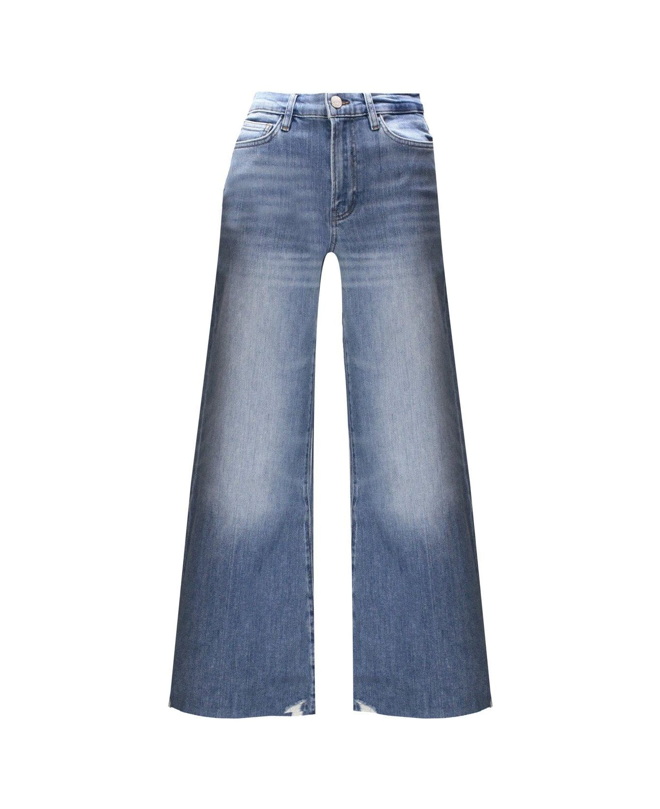 Frame Raw-cut Hem Cropped Jeans - Wvch Wavey Chew
