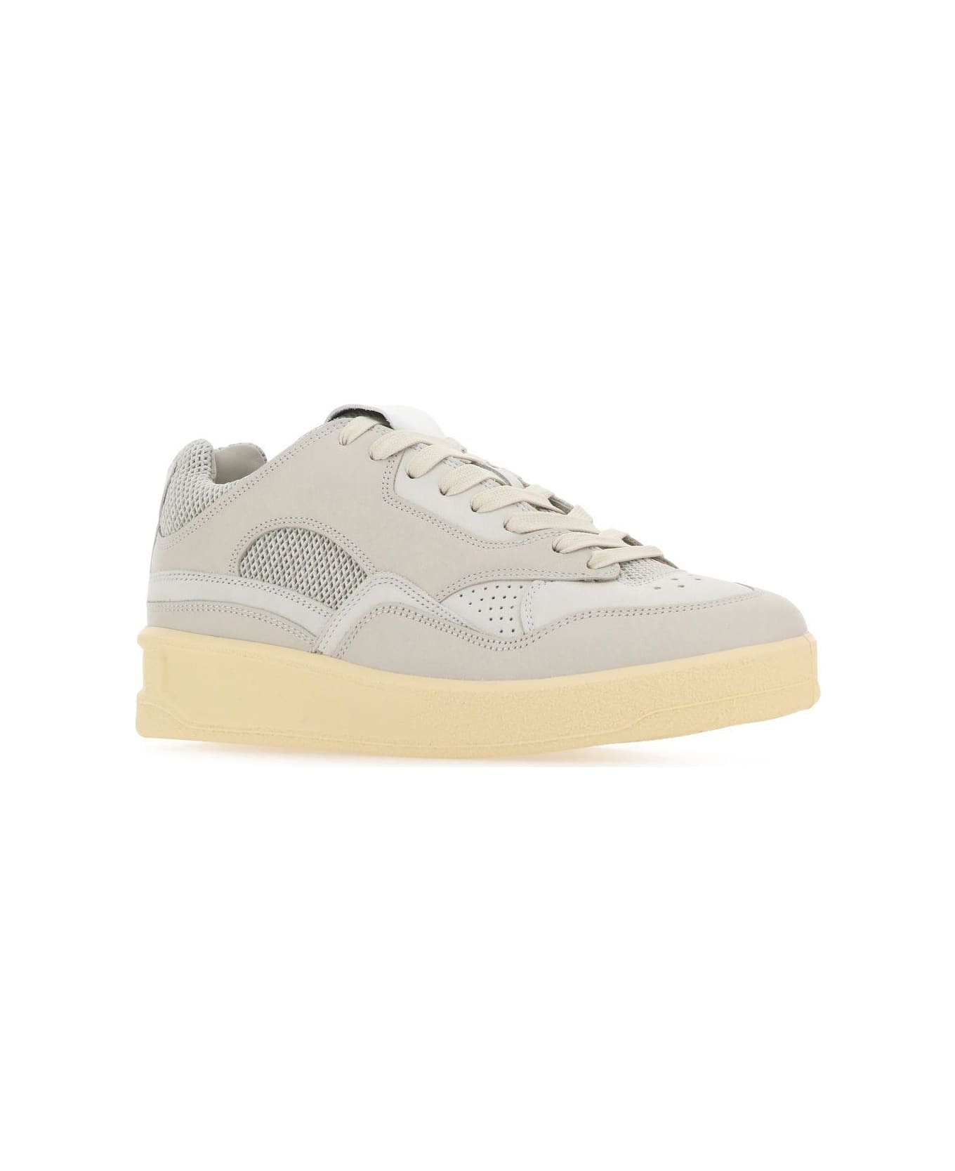 Jil Sander Grey Canvas And Rubber Sneakers - GREY