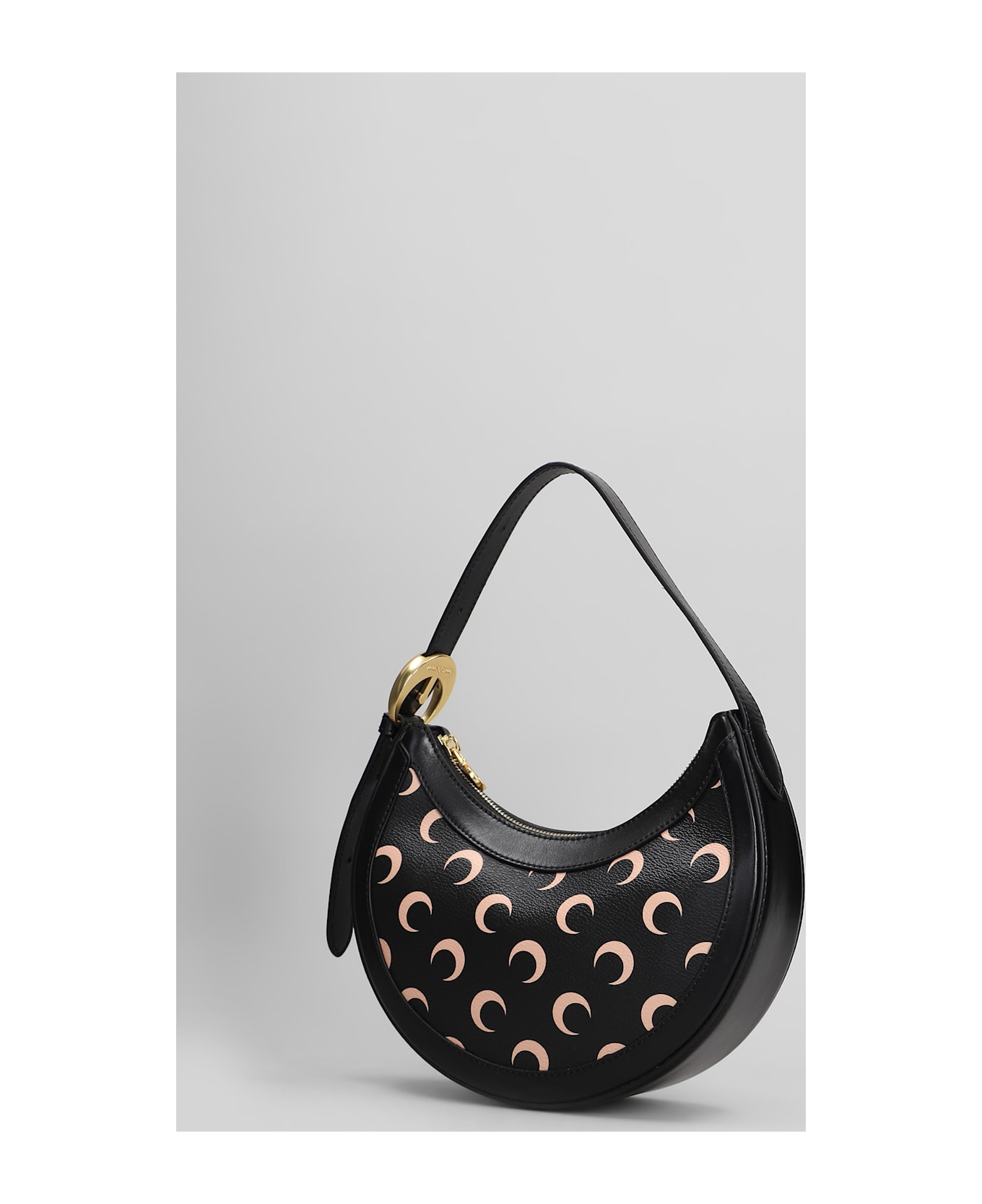 Marine Serre Shoulder Bag In Black Polyuretan - black