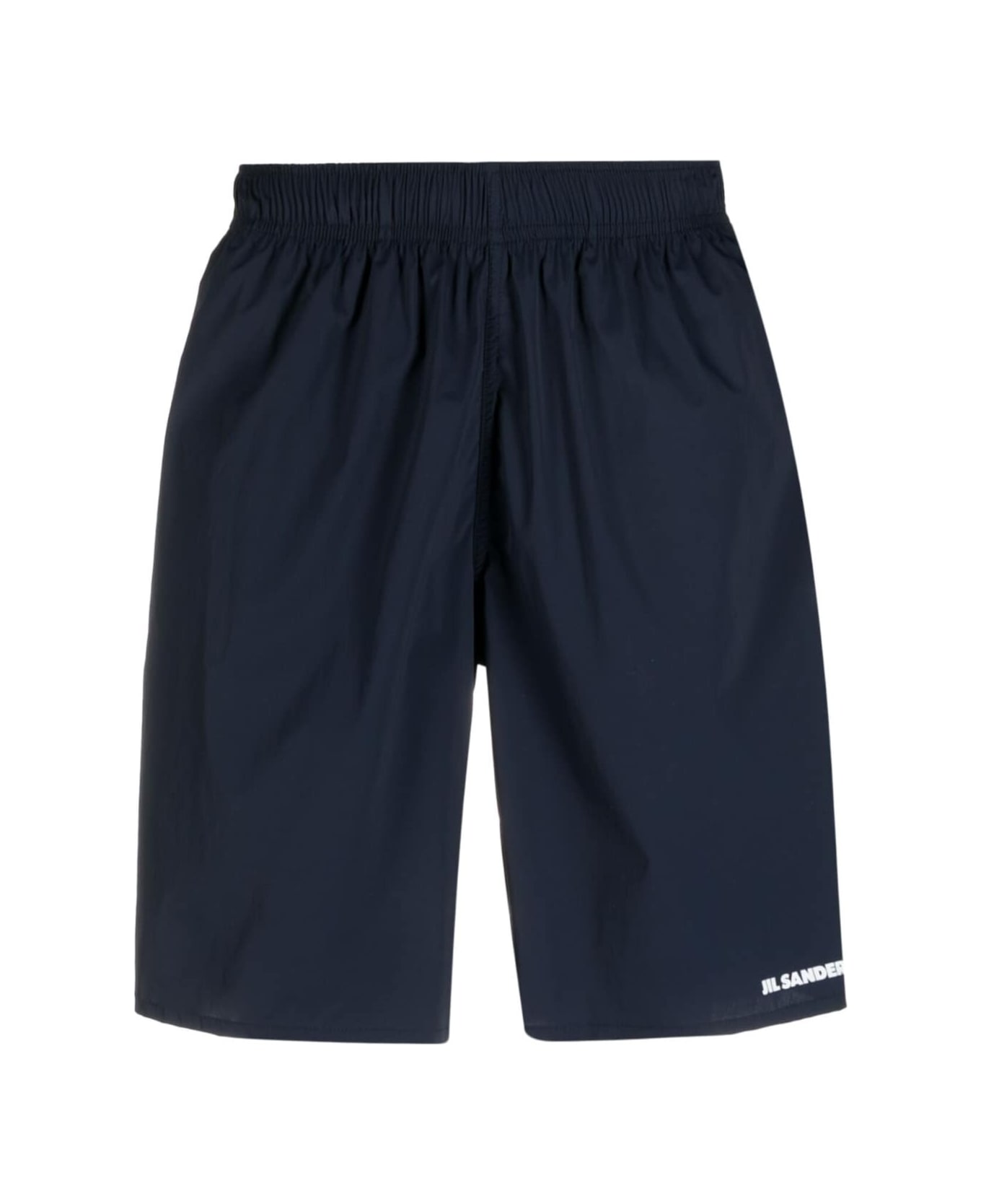 Jil Sander Blue Shorts With Logo In Polyammide Man - Blu ショートパンツ