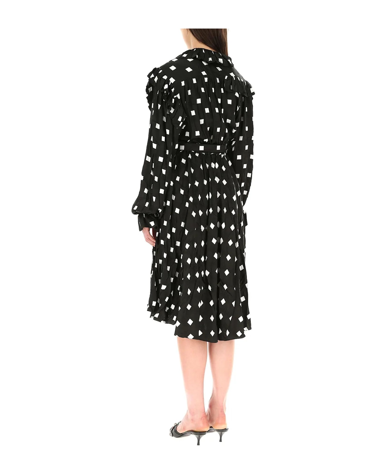 Balenciaga Embroidered Satin Dress - 1070
