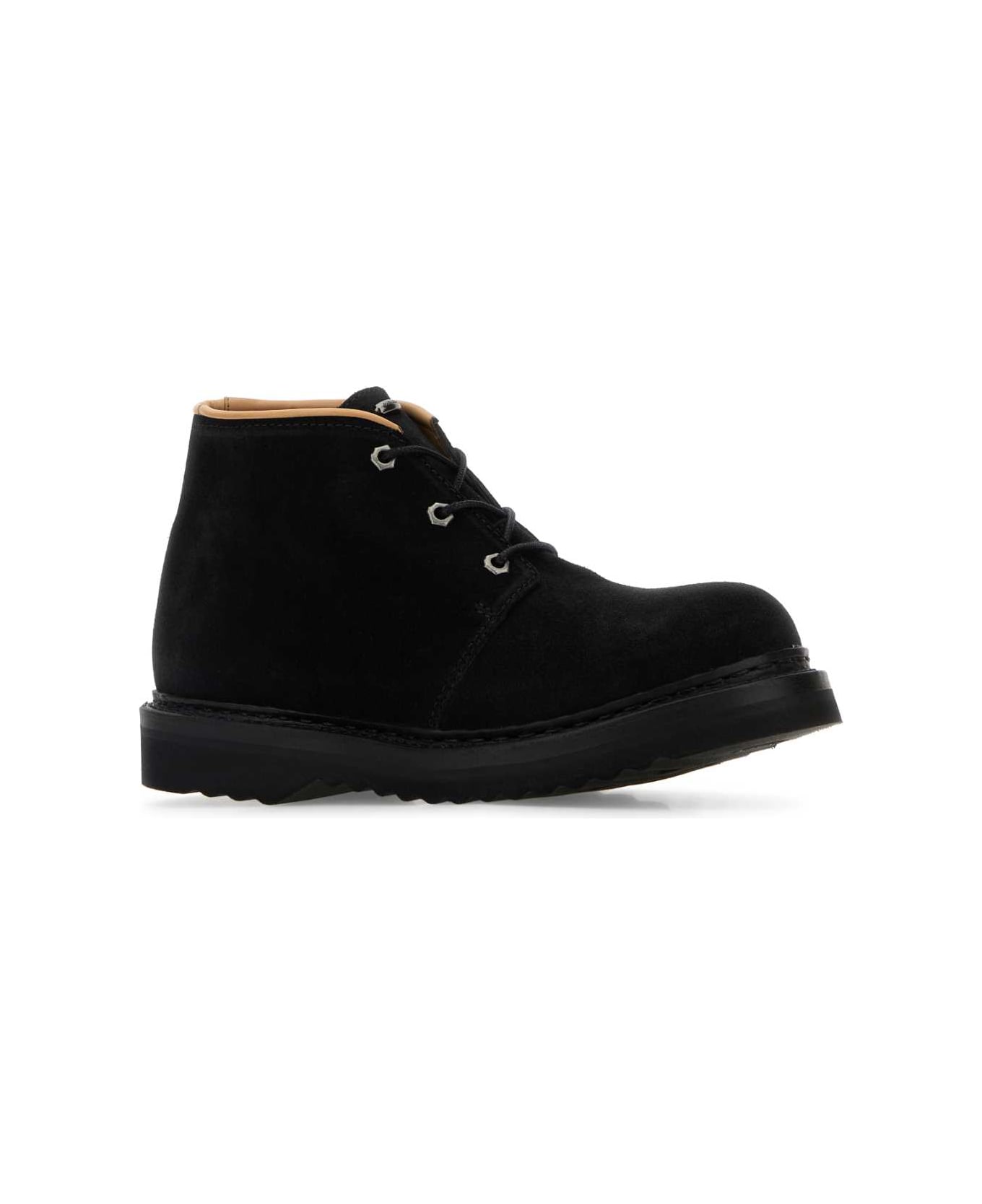 Our Legacy Black Suede Chukka Ankle Boots - DIM BLACK VELOUR SUEDE