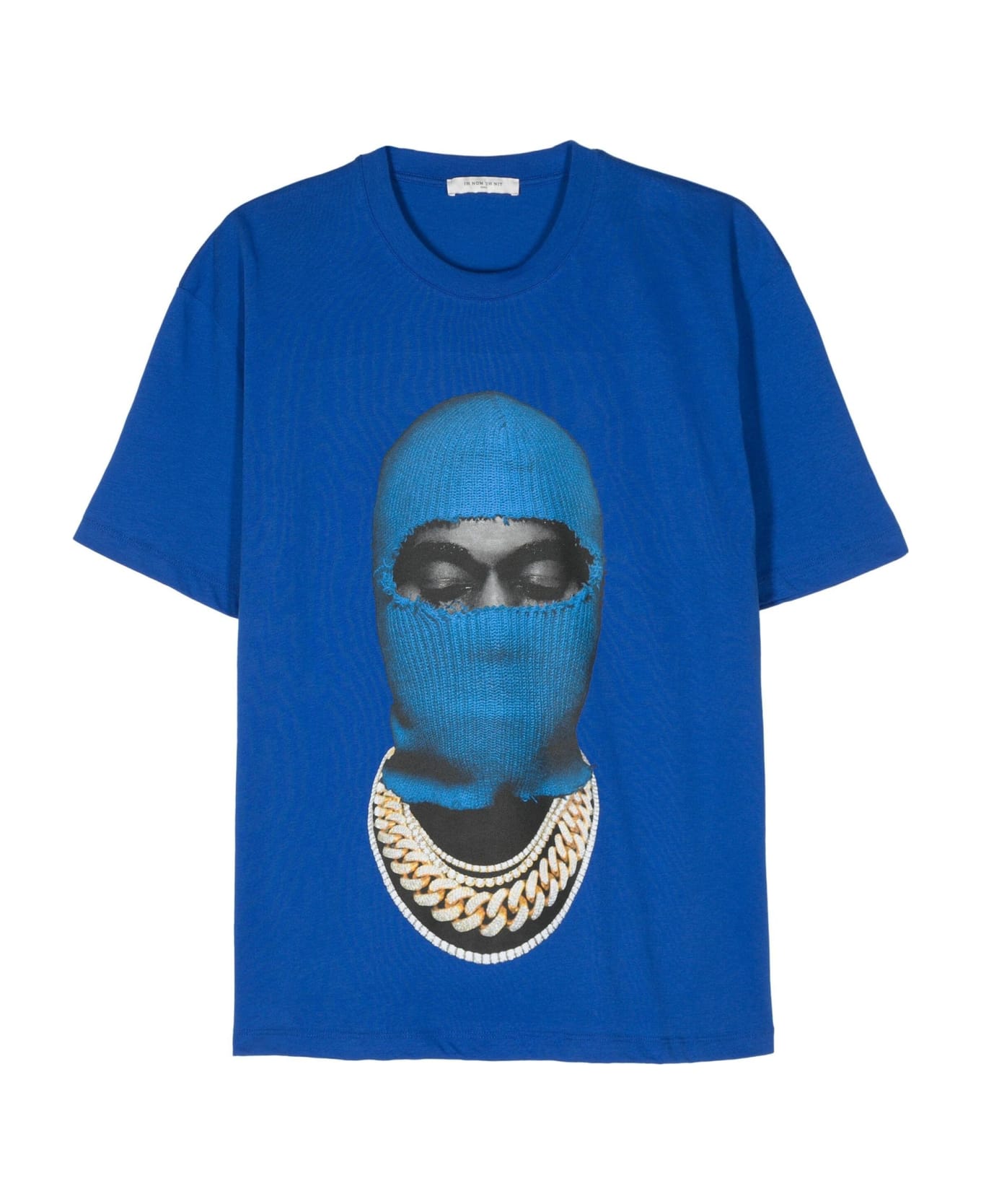 ih nom uh nit Blue Cotton T-shirt - Blue シャツ