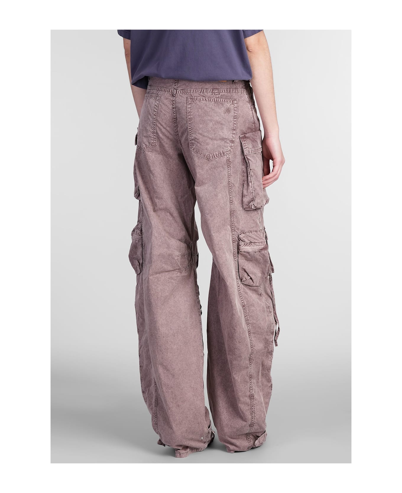 The Attico Fern Pants In Rose-pink Cotton - rose-pink
