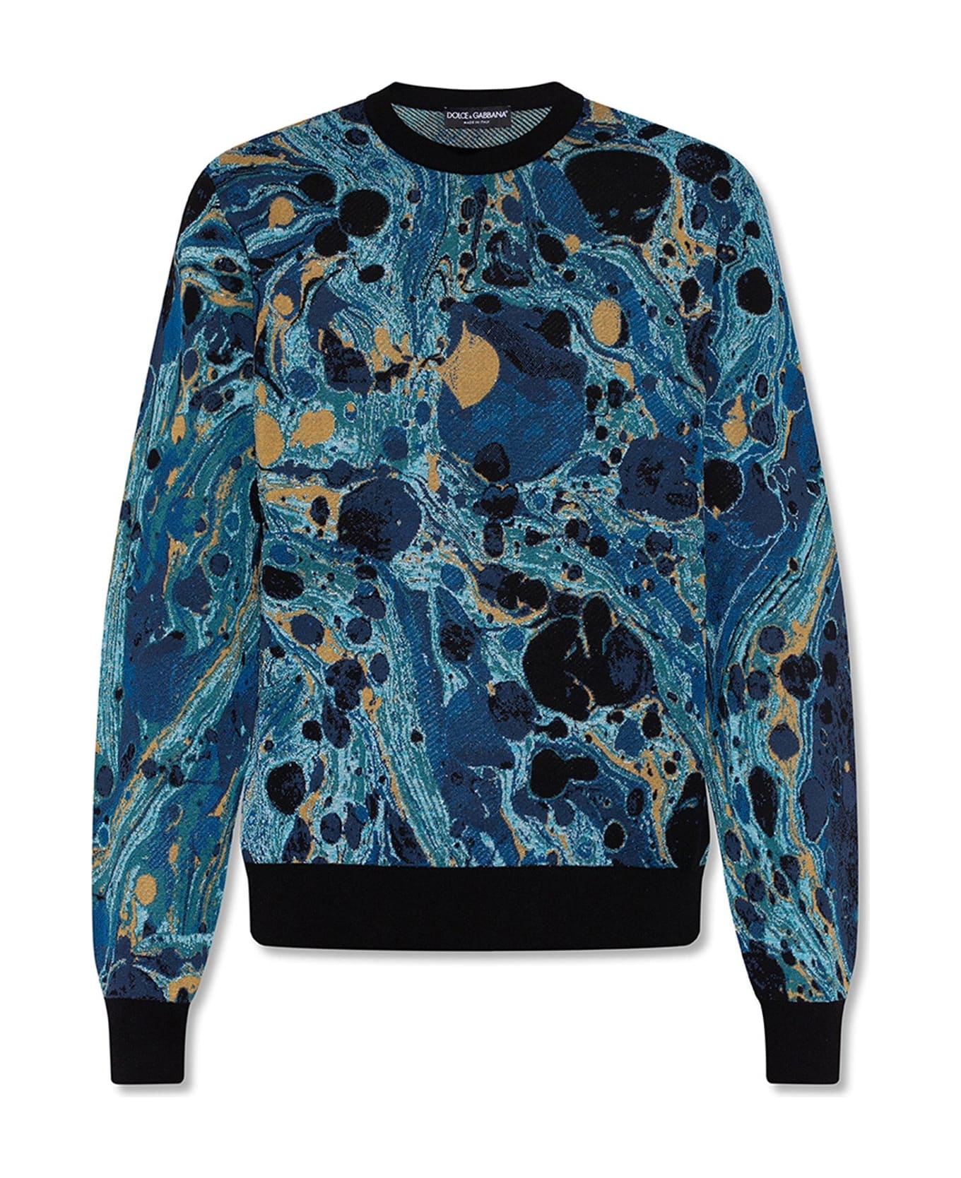 Dolce & Gabbana Patterned Sweater - Blue フリース