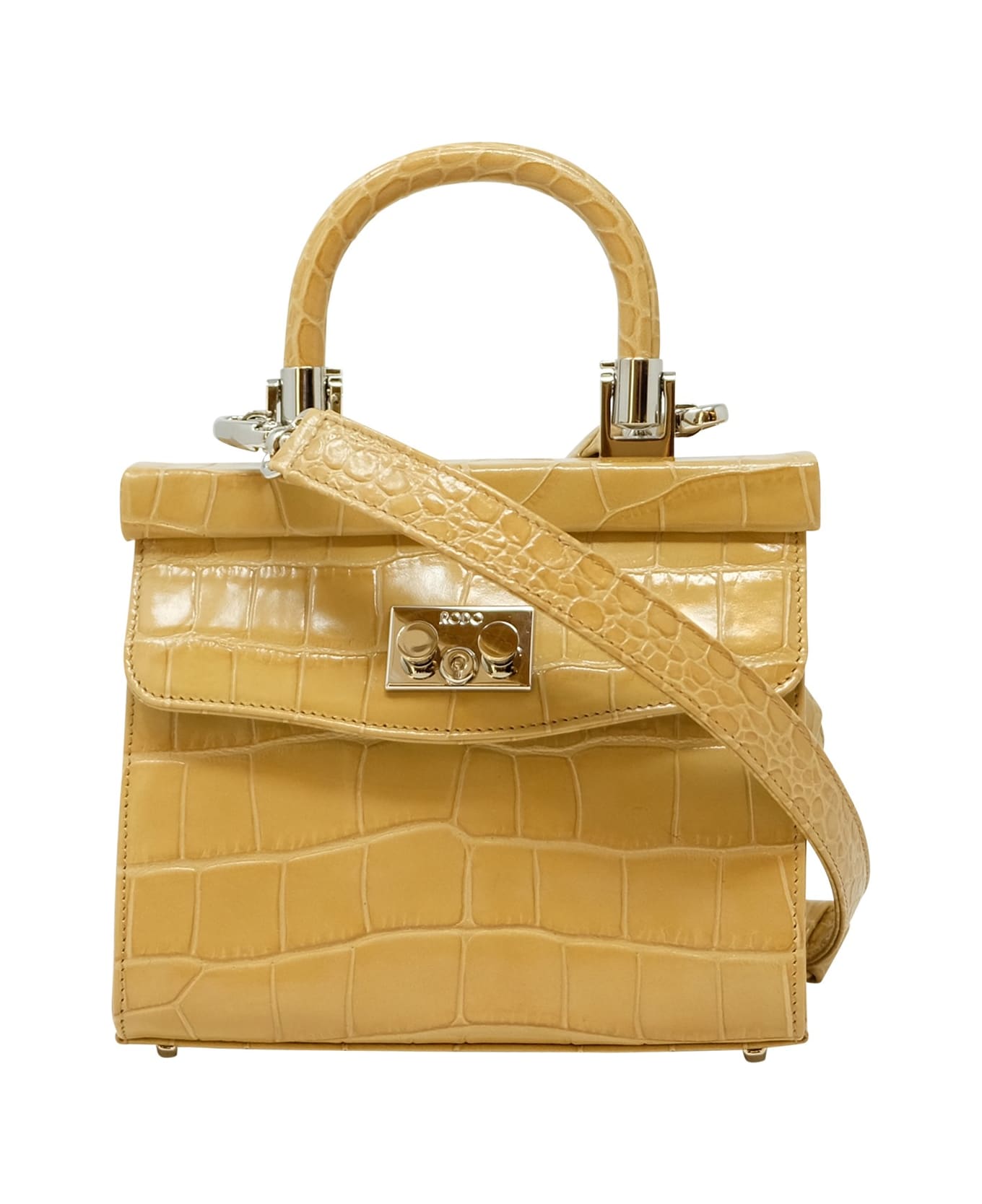 Rodo Sahara Croco Leather Paris Handbag トートバッグ