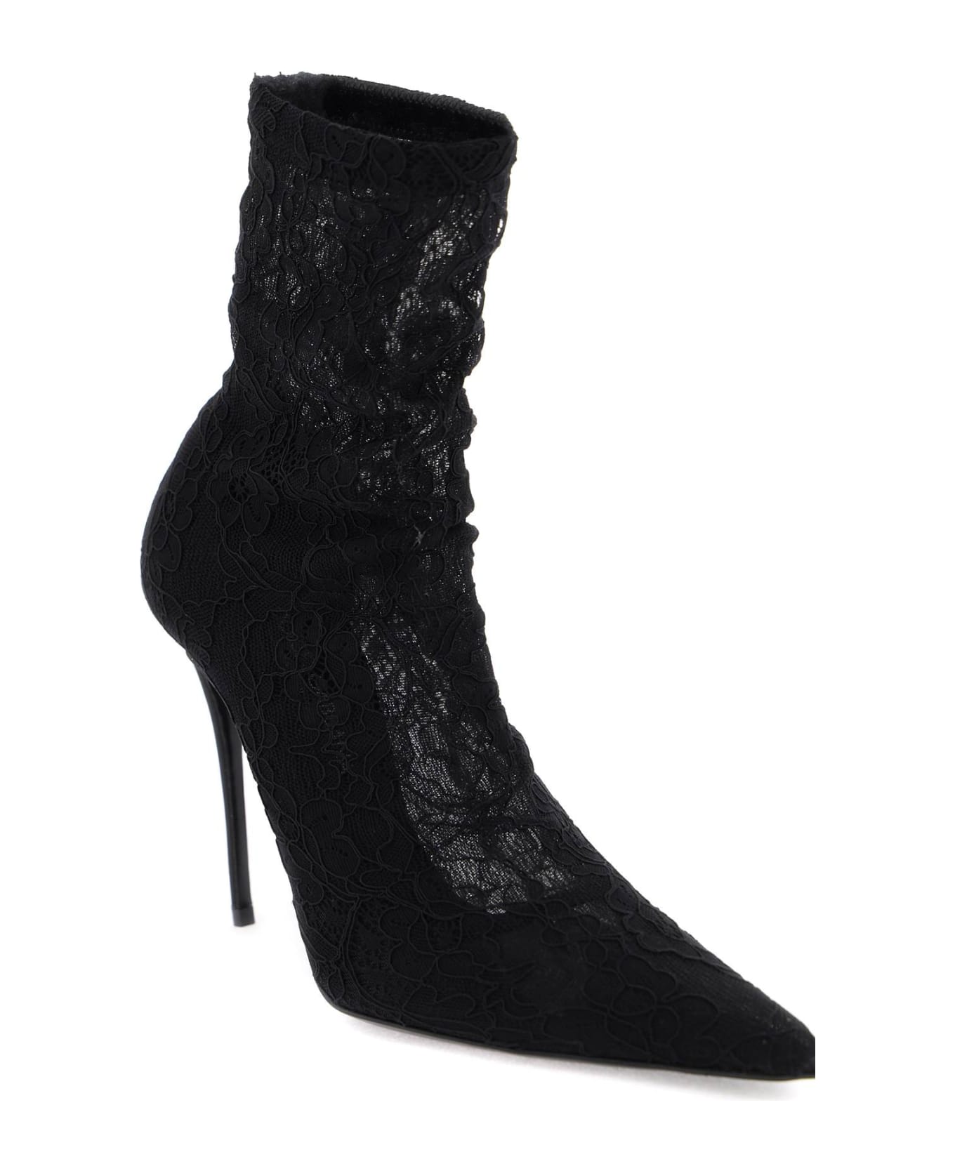 Dolce & Gabbana Lace Ankle Boots - Black