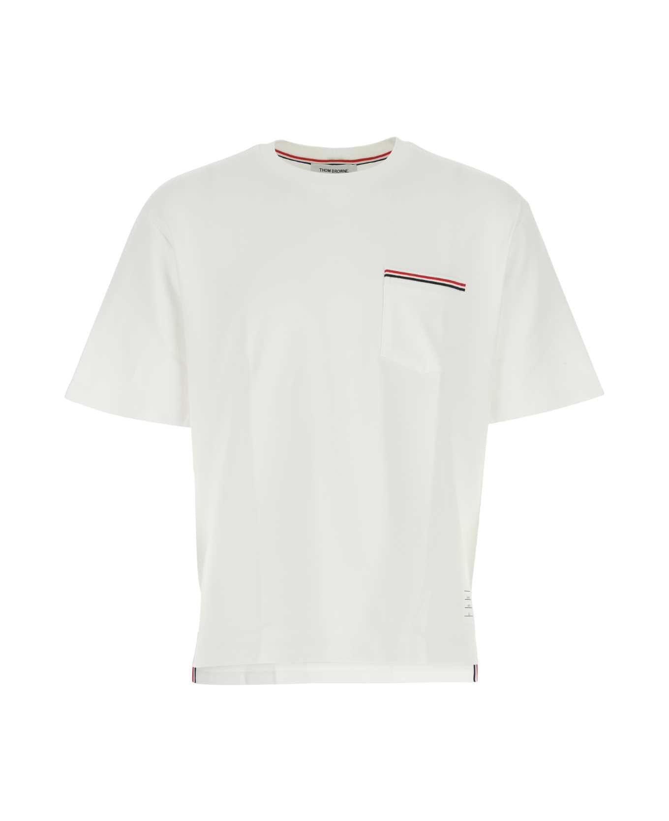 Thom Browne White Cotton Oversize T-shirt - 100