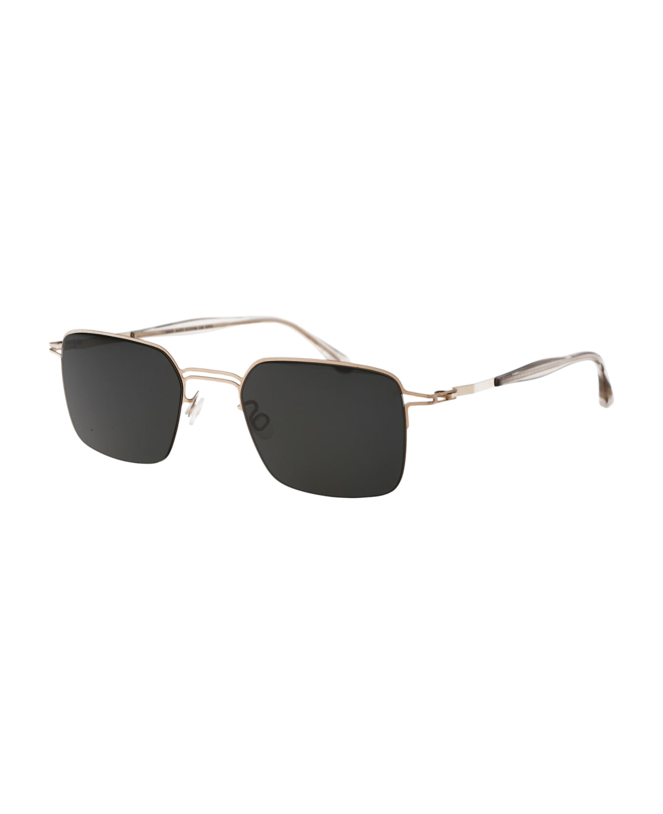 Mykita Alcott Sunglasses - 291 Champagne Gold Dark Grey Solid