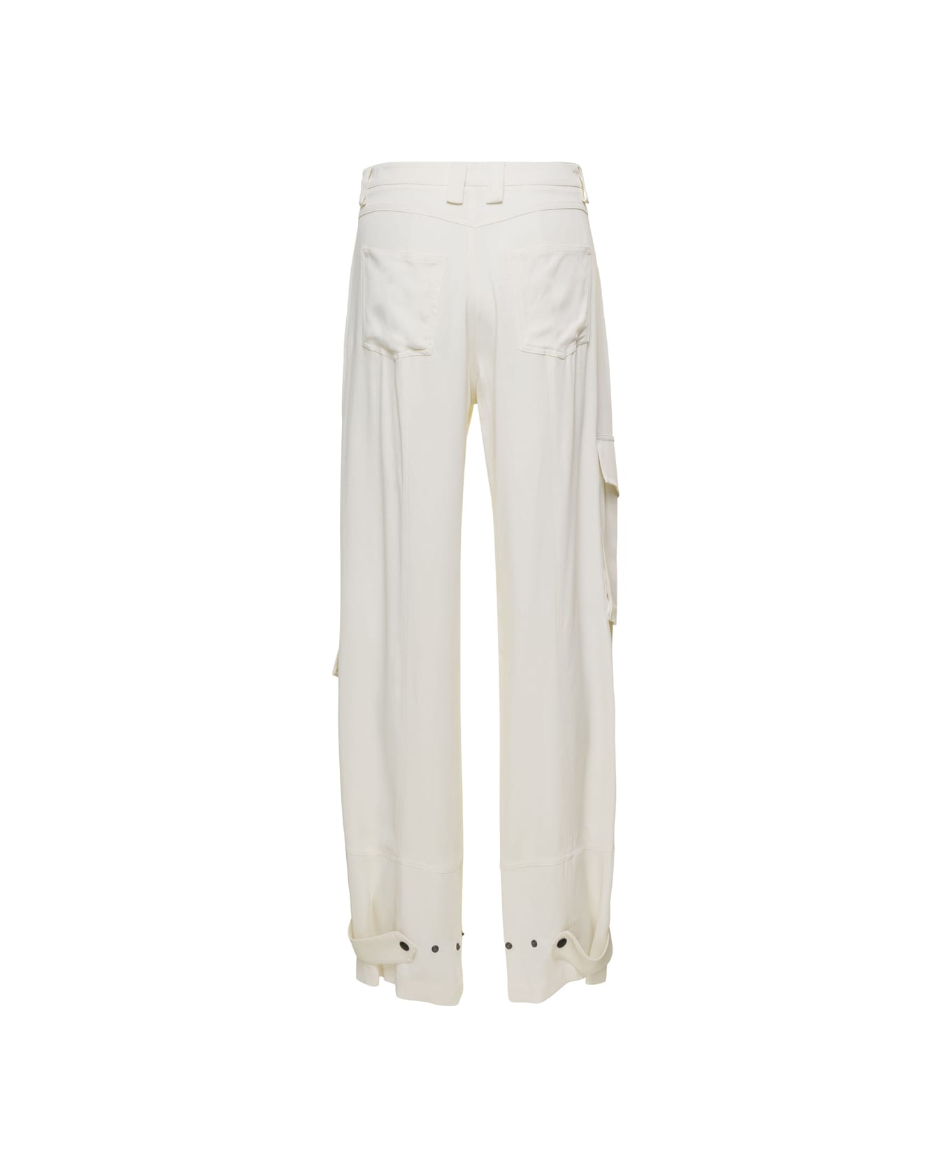 PT Torino White Giselle Cargo Pants In Viscose Woman - White ボトムス