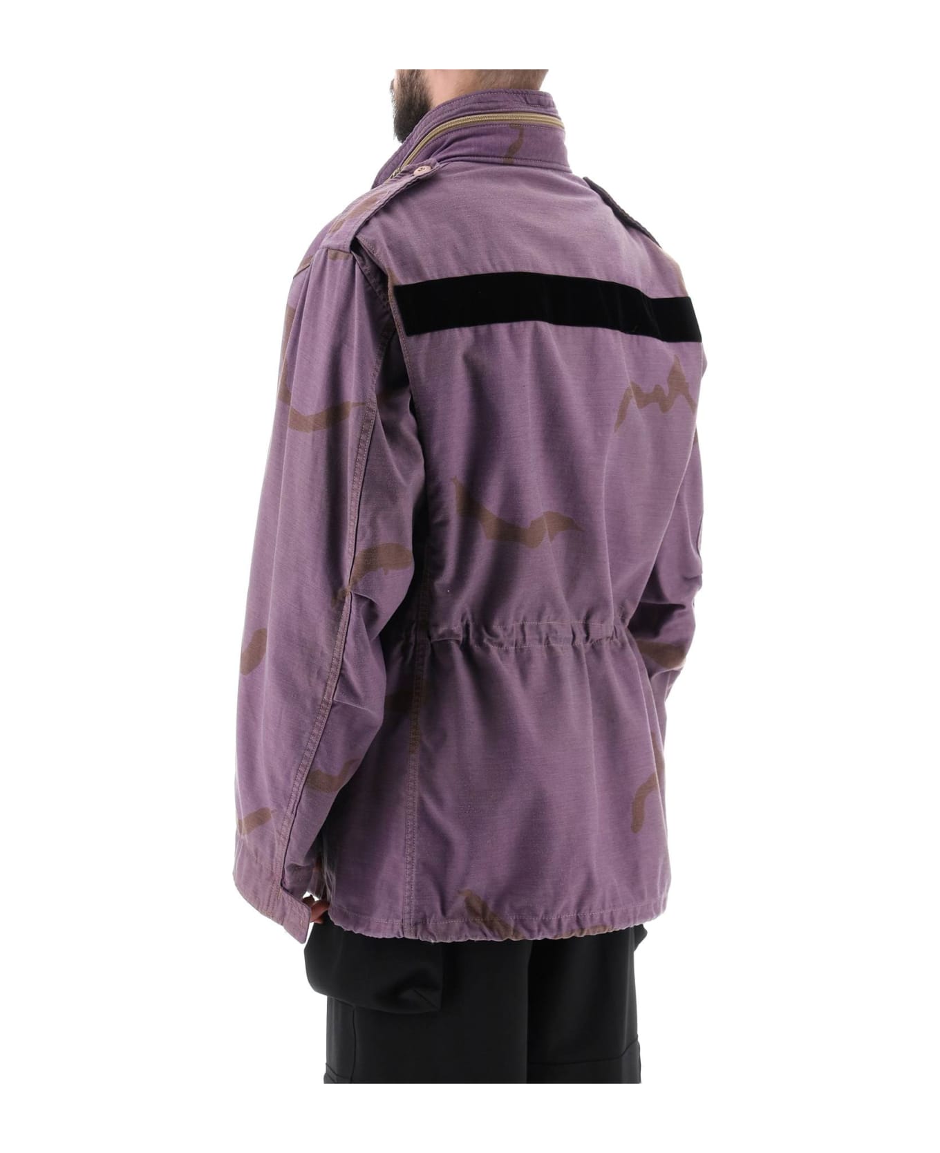 OAMC Field Jacket In Cotton With Camouflage Pattern - PURPLE (Purple)
