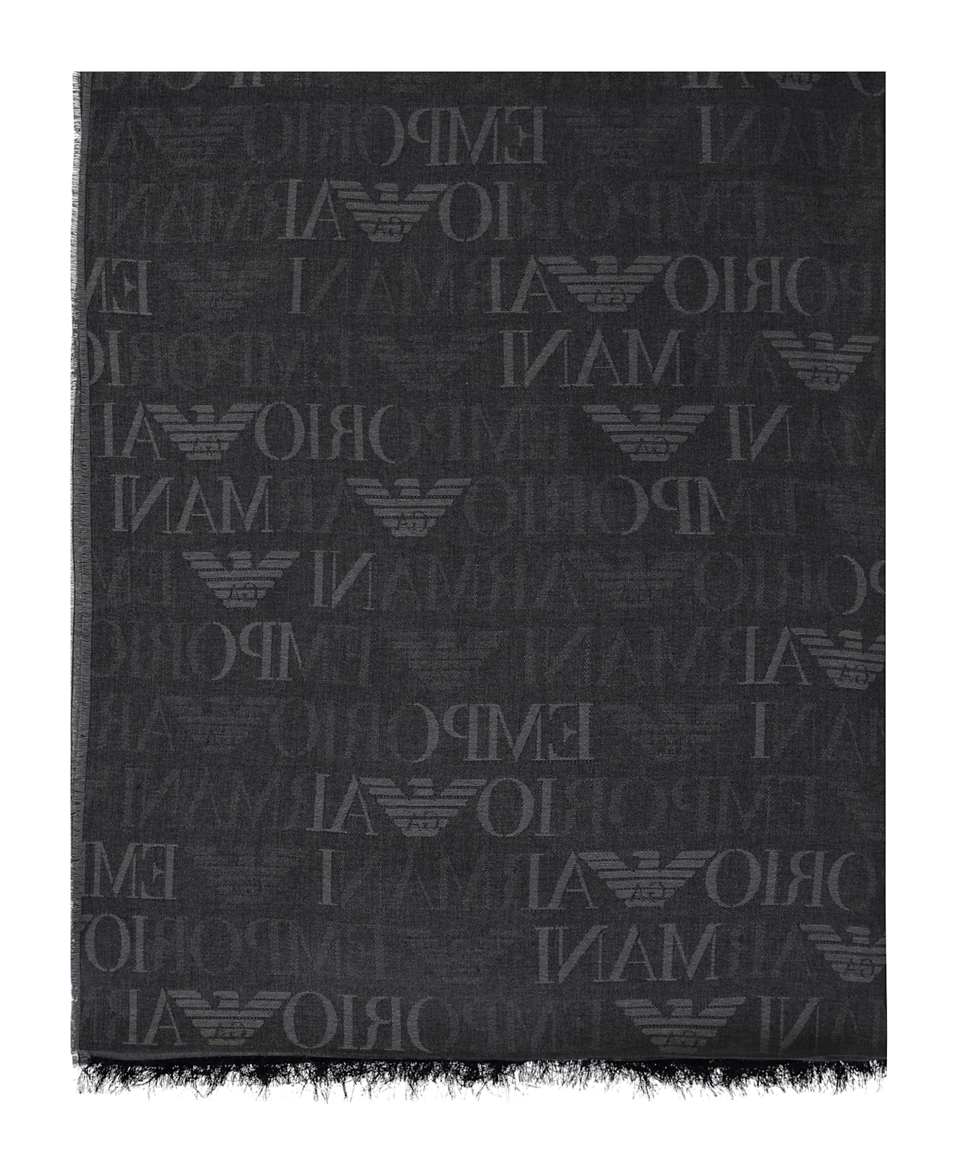 Emporio Armani Jacquard Scarf - grey