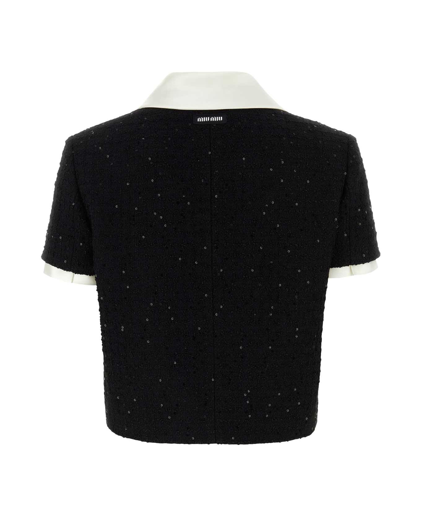 Miu Miu Black Bouclã© Cardigan - NERO